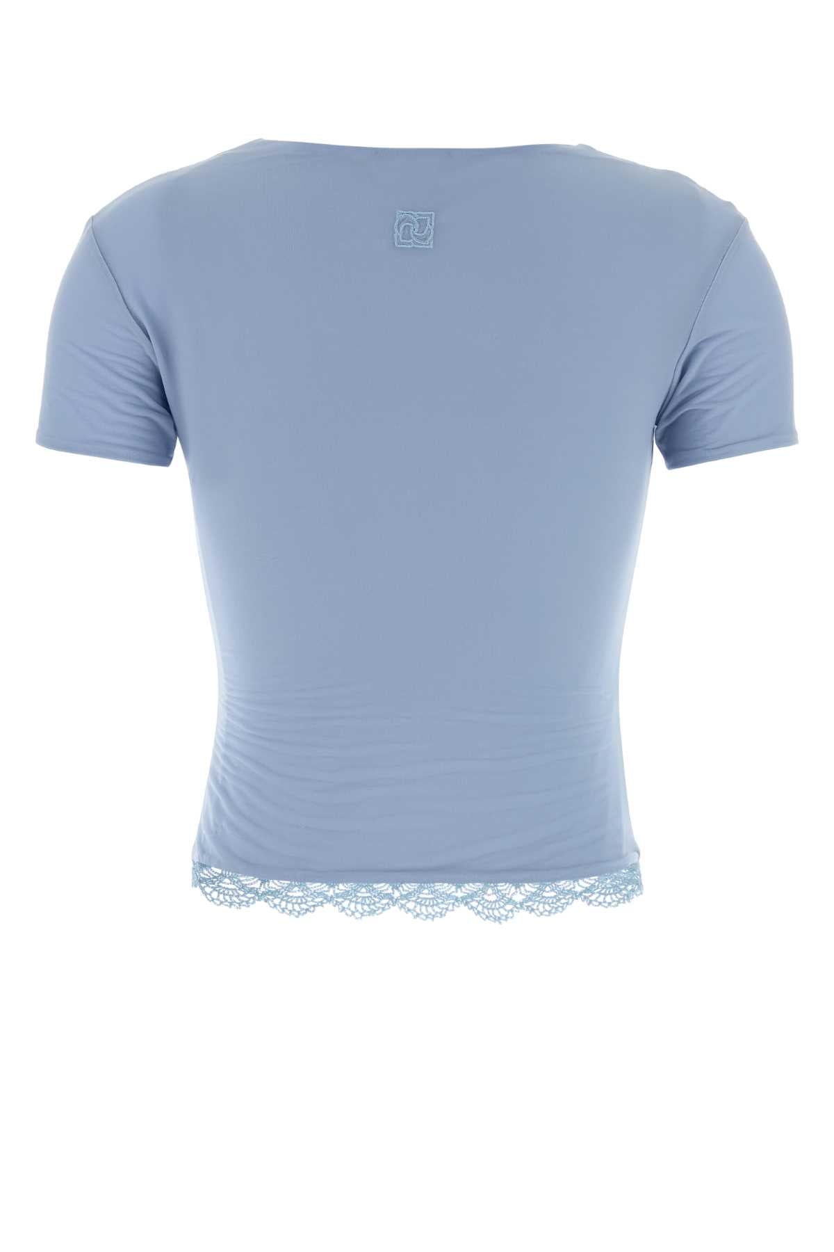 Magda Butrym Women Powder Lue Stretch Cupro T-Shirt MAGDA BUTRYM