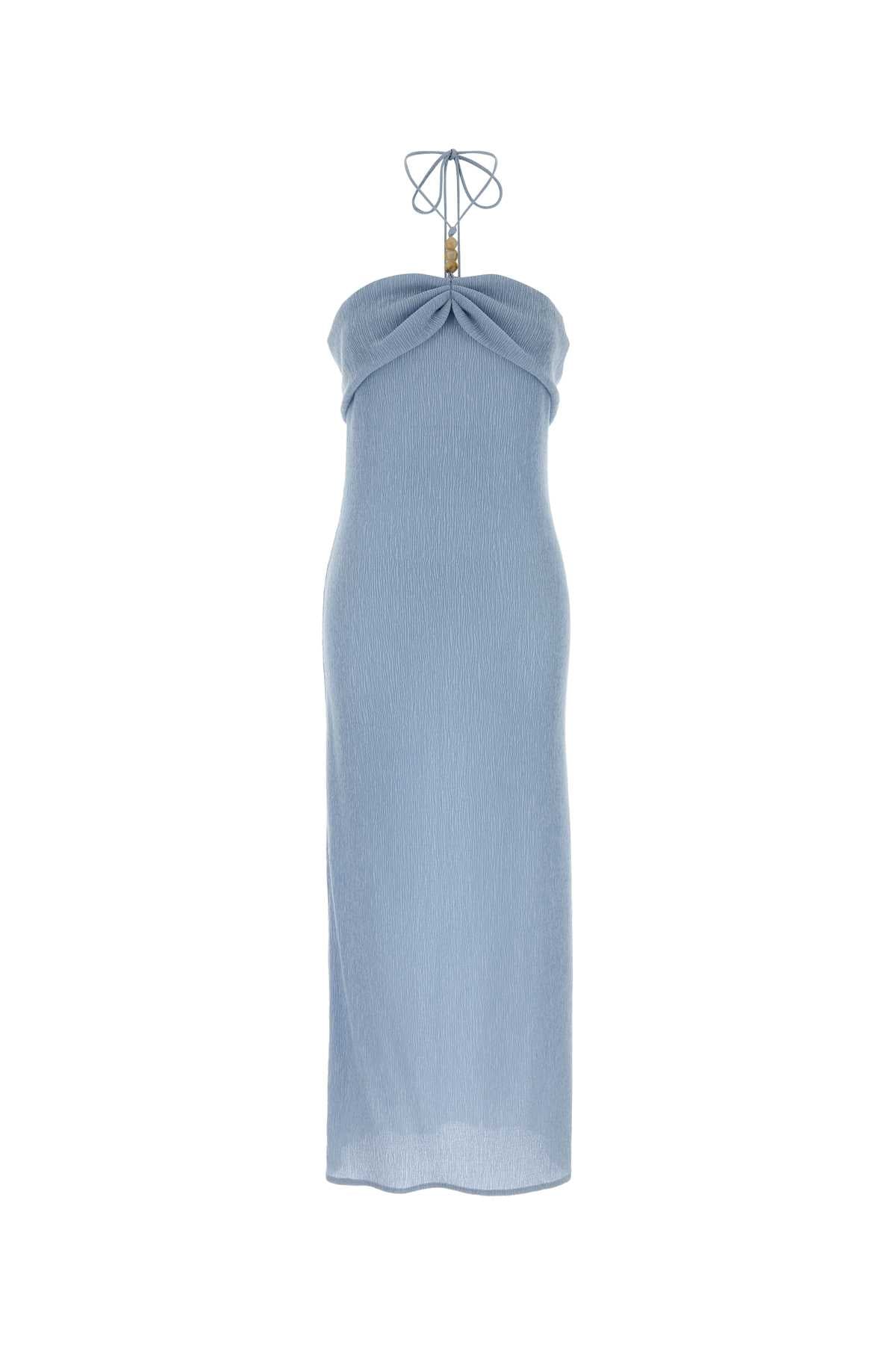 Magda Butrym Women Light Blue Stretch Lyocell Blend Dress – Luosophy