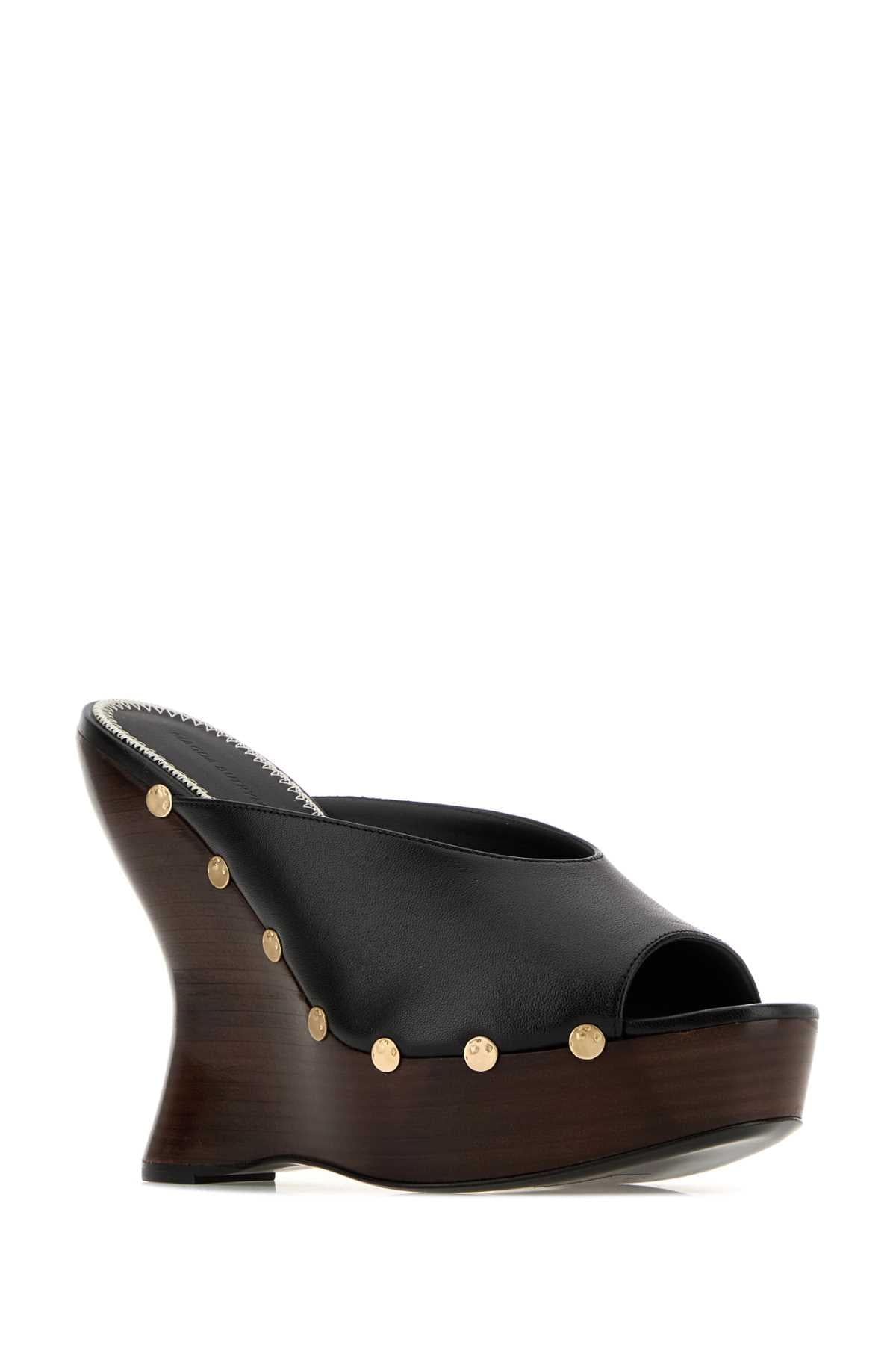 Magda Butrym Women Black Nappa Leather Wedges MAGDA BUTRYM