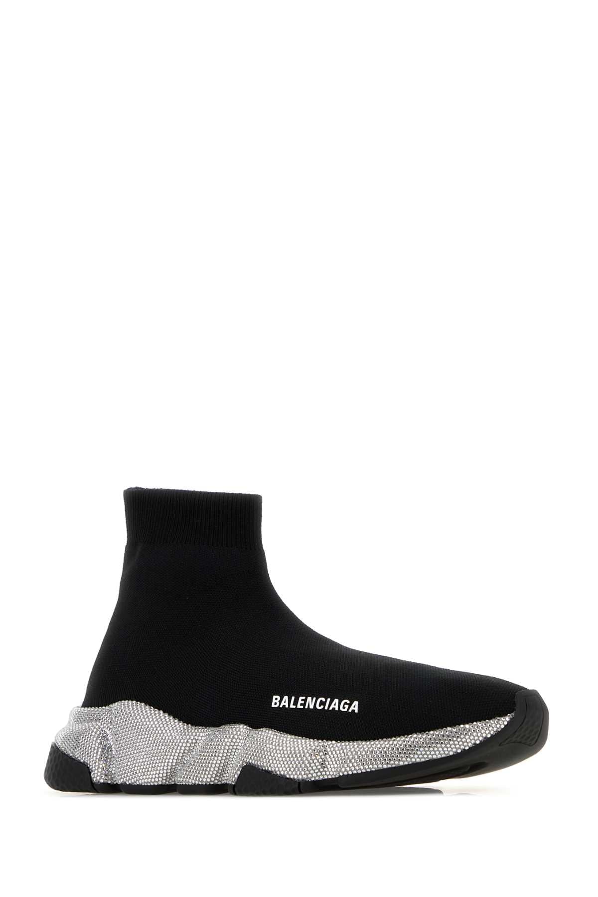 Balenciaga Women Black Stretch Nylon Speed Sneakers BALENCIAGA