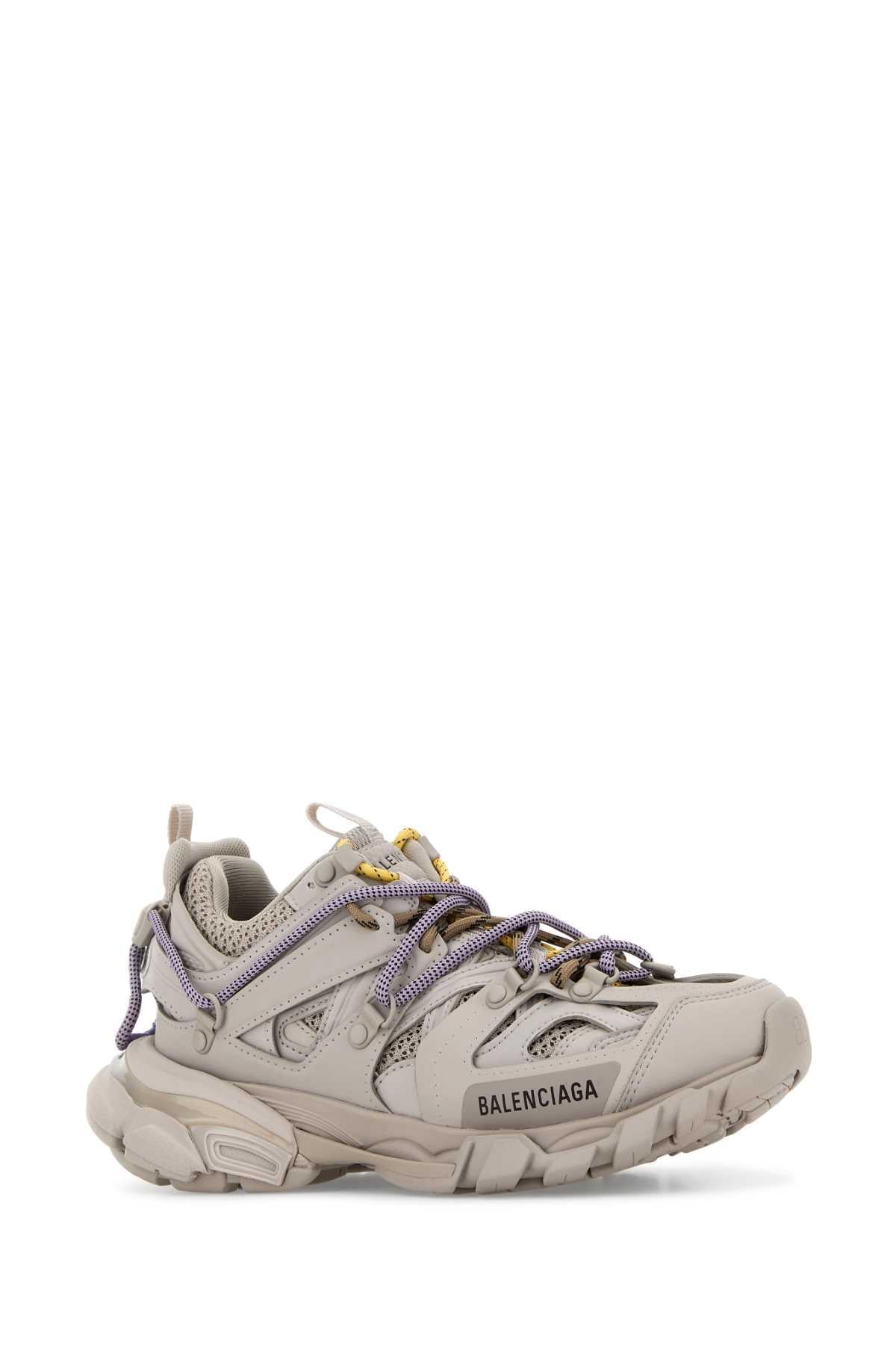 Balenciaga Women Grey Mesh And Rubber Track Trail Laces Sneakers BALENCIAGA