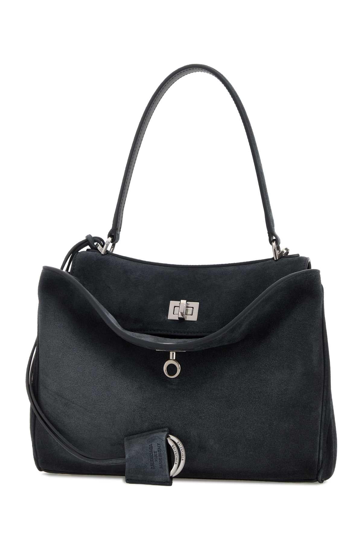 Balenciaga Women Graphite Suede Small Rodeo Handbag BALENCIAGA