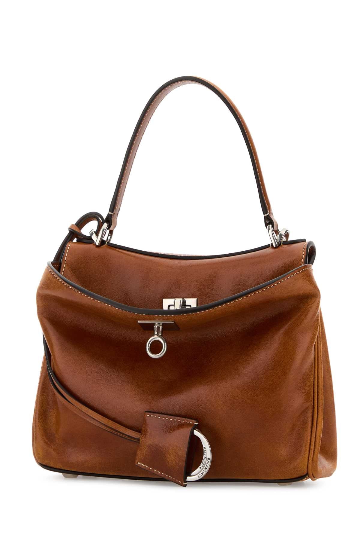 Balenciaga Women Caramel Leather Mini Rodeo Handbag BALENCIAGA