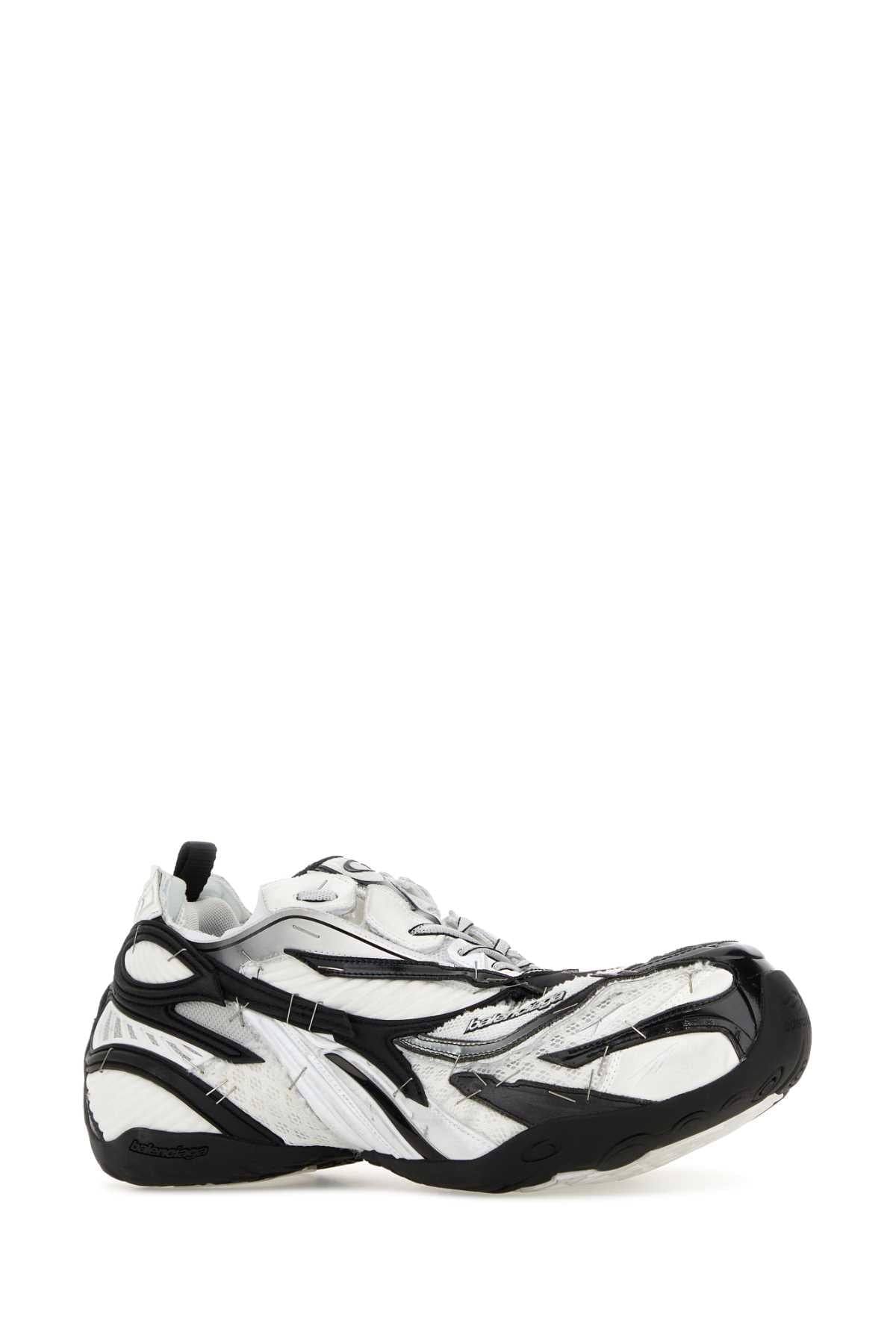 Balenciaga Men Two-Tone Fabric Soleless Sneakers BALENCIAGA
