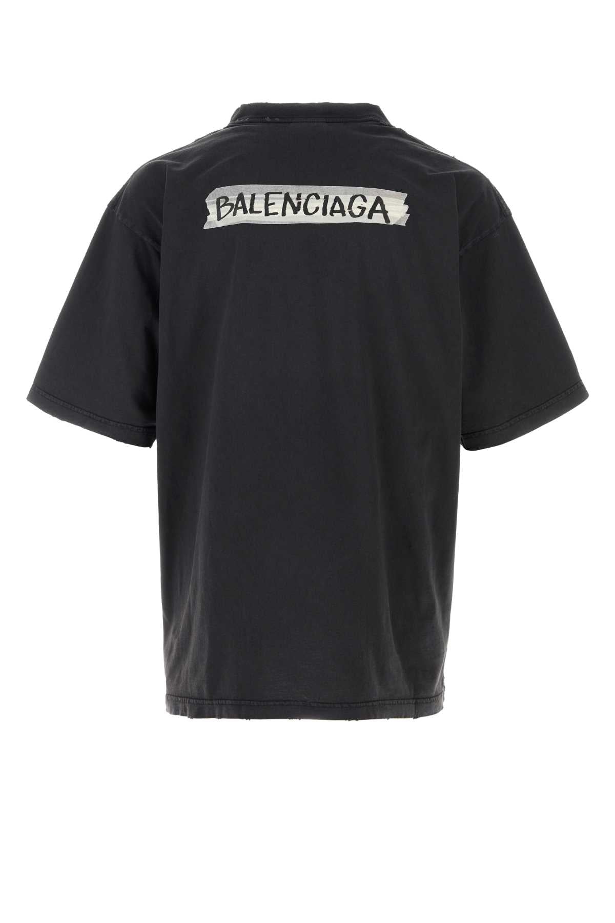 Balenciaga Men Slate Cotton T-Shirt BALENCIAGA