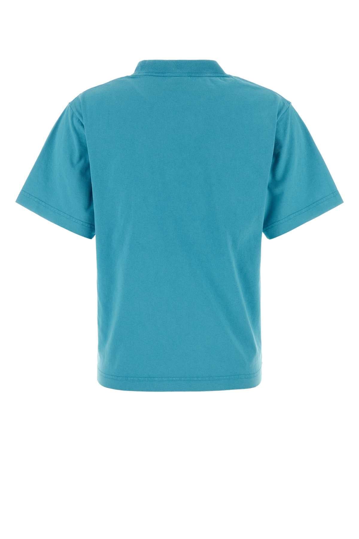 Balenciaga Women Turquoise Cotton T-Shirt BALENCIAGA