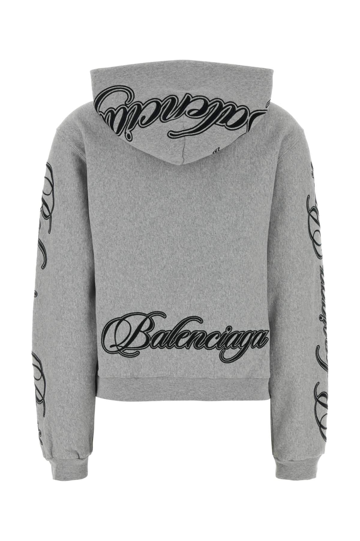 Balenciaga Women Grey Cotton Sweatshirt BALENCIAGA
