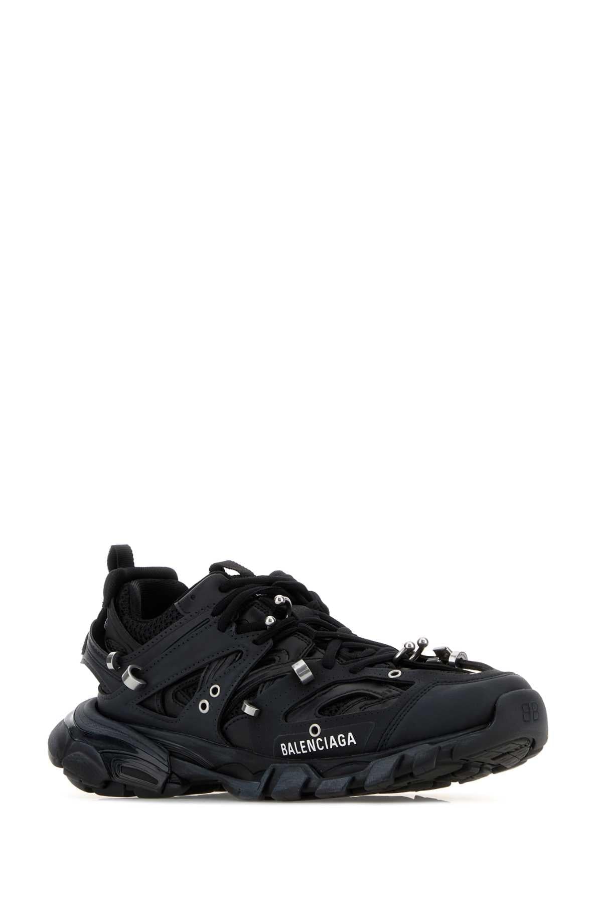 Balenciaga Women Black Rubber And Fabric Track Piercieng Sneakers BALENCIAGA