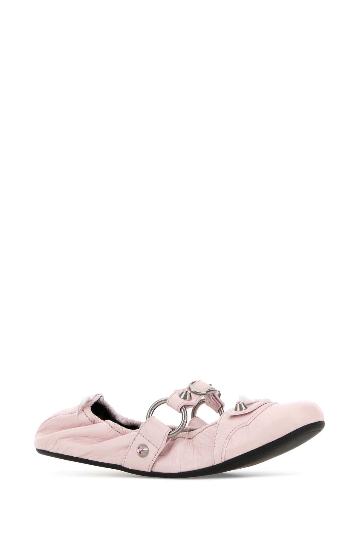 Balenciaga Women Pink Leather City Ballerinas BALENCIAGA
