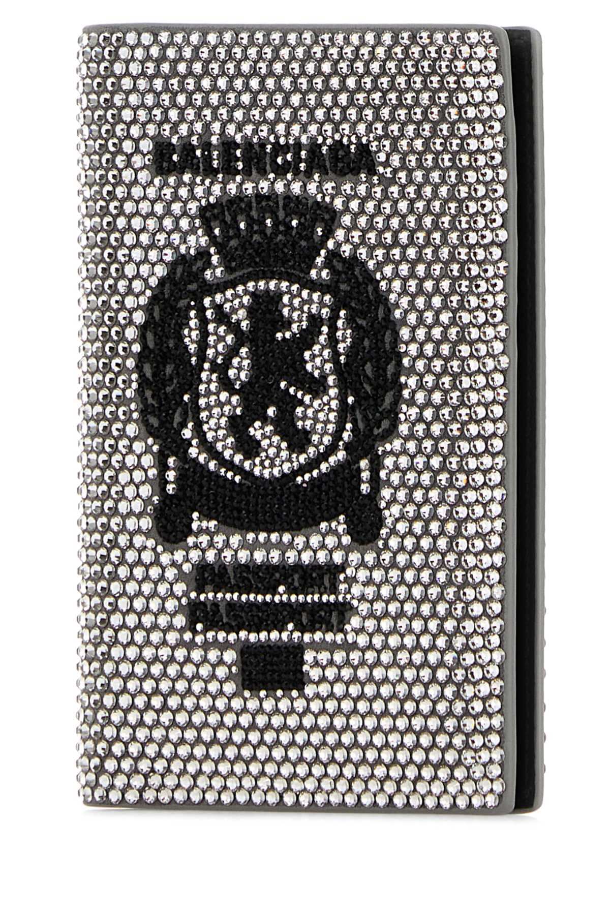 Balenciaga Men Embellished Leather Passport Holder BALENCIAGA