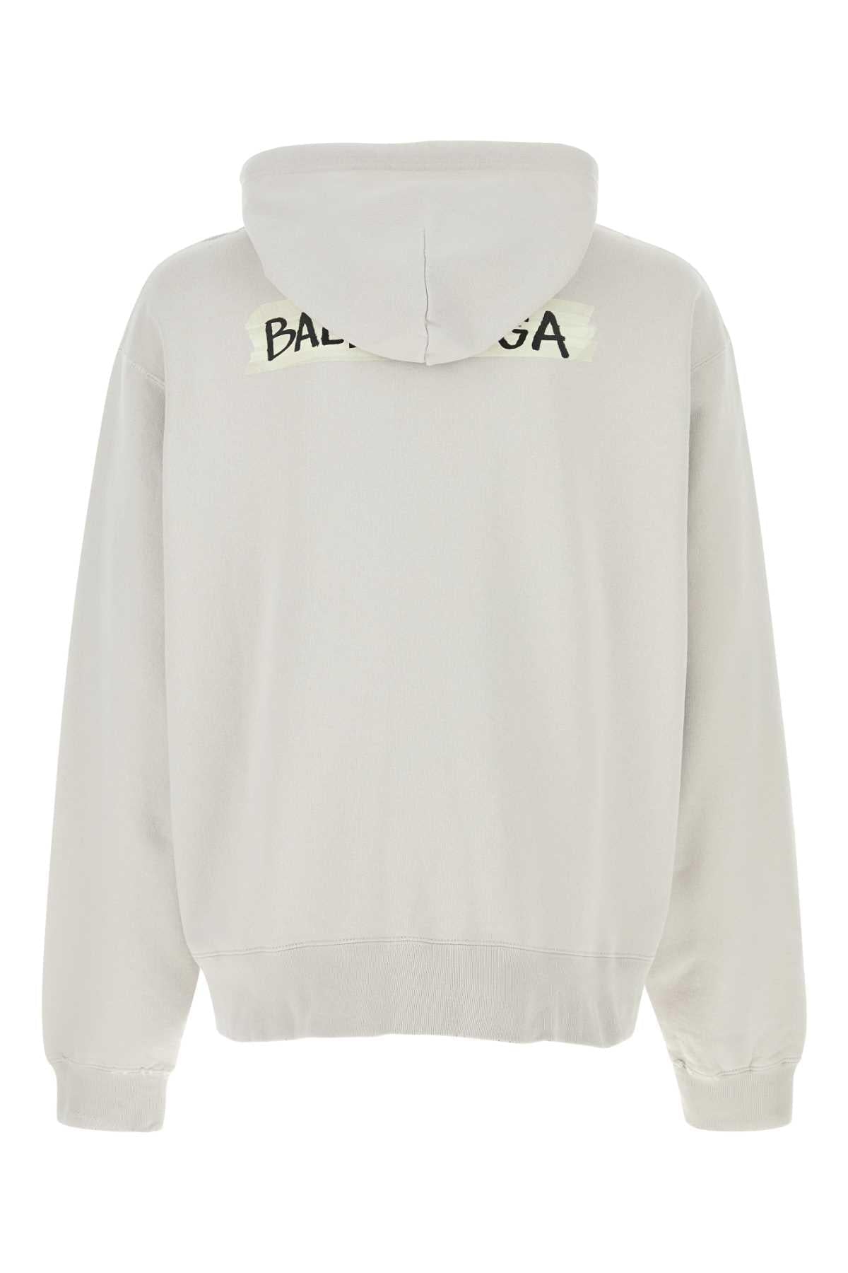 Balenciaga Men Chalk Cotton Sweatshirt BALENCIAGA