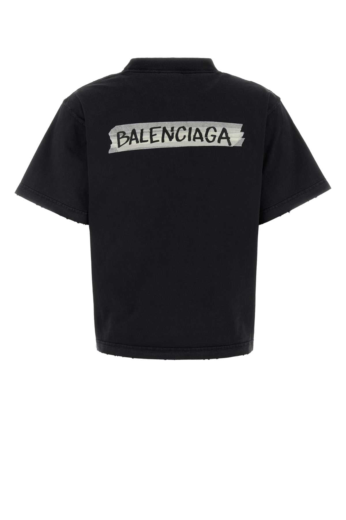 Balenciaga Women Slate Cotton T-Shirt BALENCIAGA