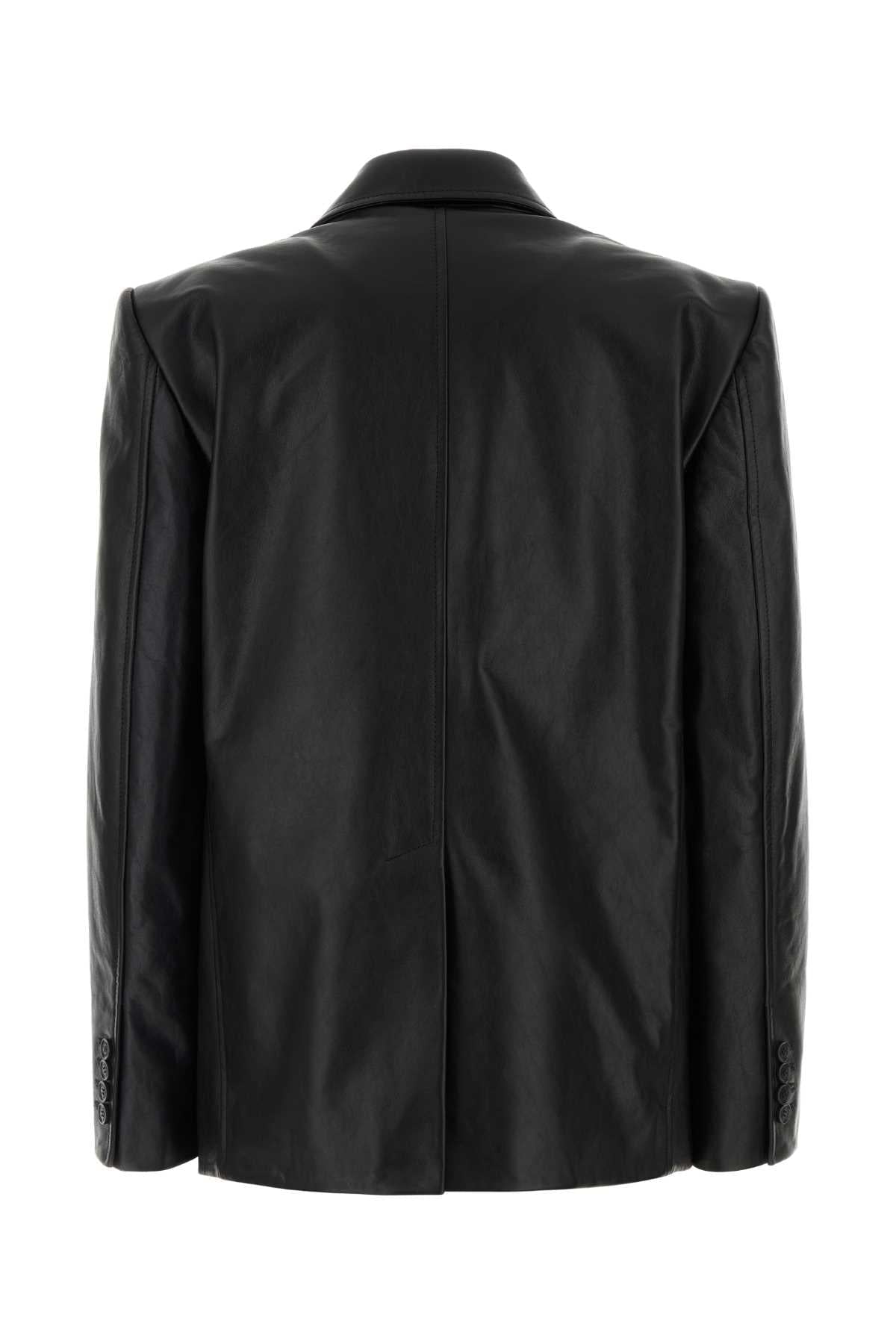 Balenciaga Women Black Leather Jacket BALENCIAGA