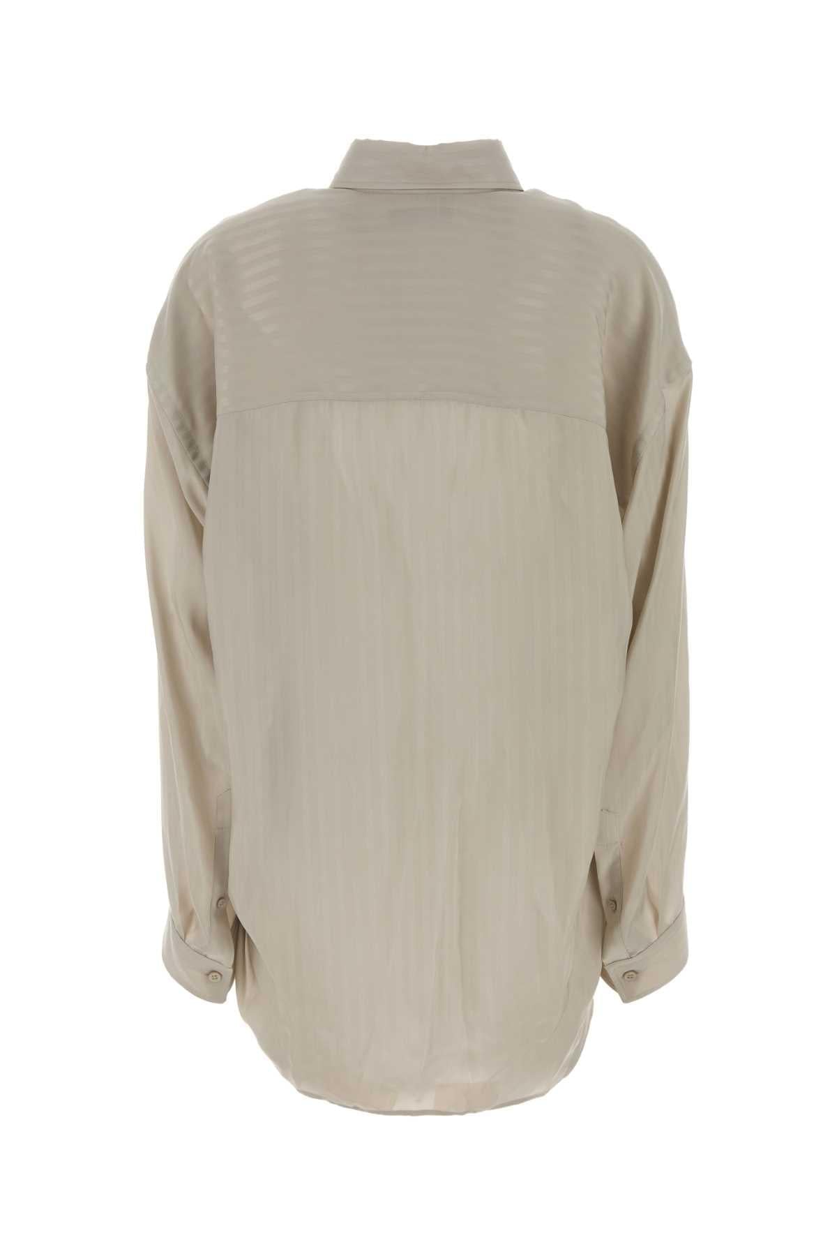 Balenciaga Women Sand Cupro Oversize Shirt BALENCIAGA