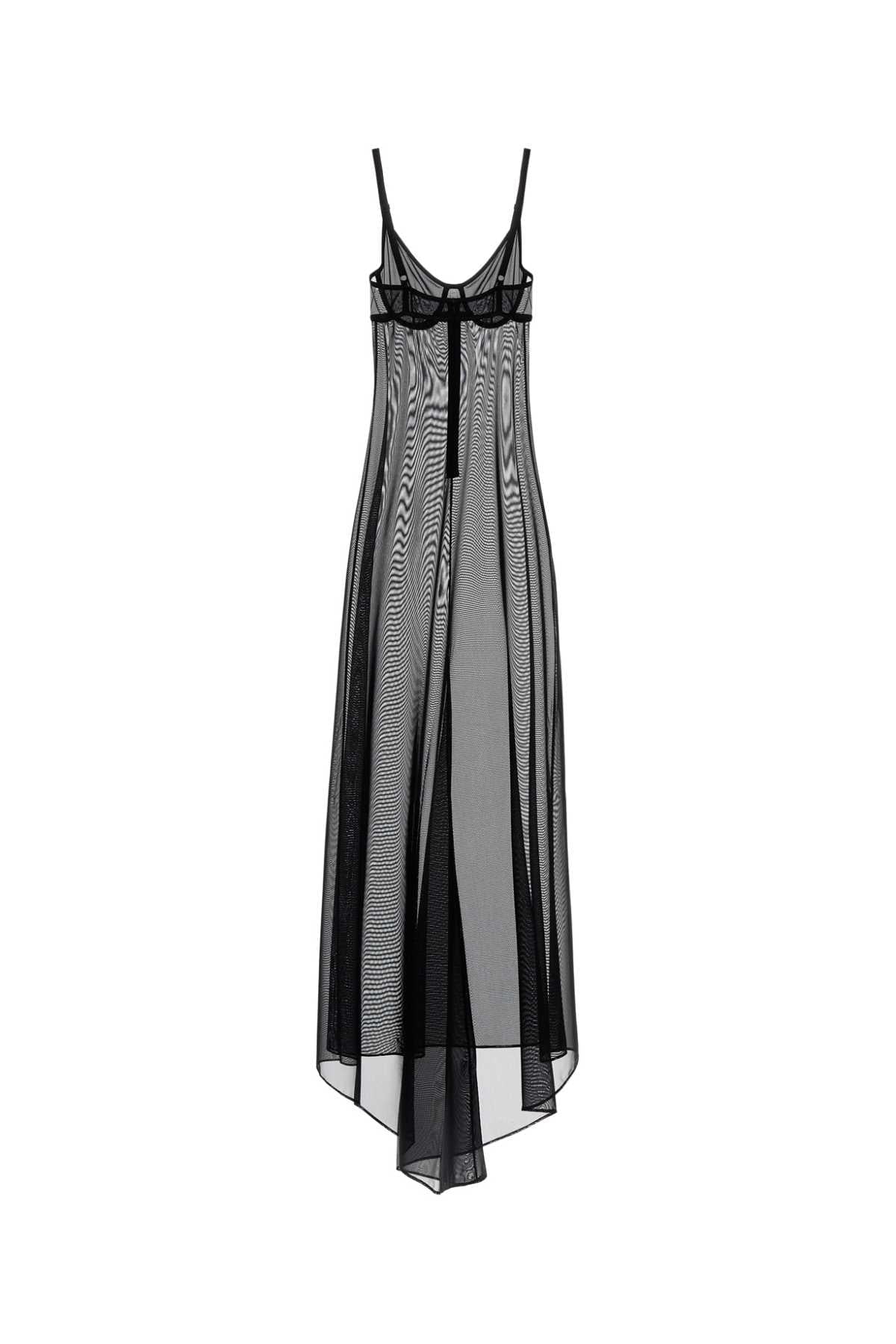 Balenciaga Women Black Stretch Tulle Naked Dress BALENCIAGA