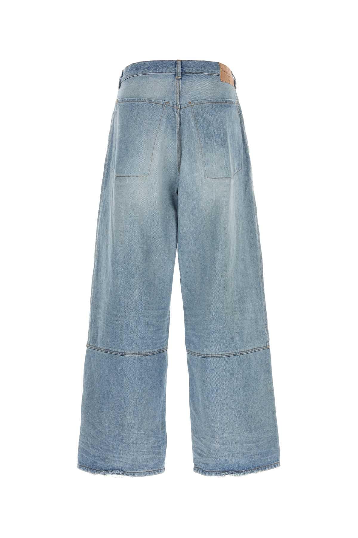 Balenciaga Men Denim Wide-Leg Jeans BALENCIAGA