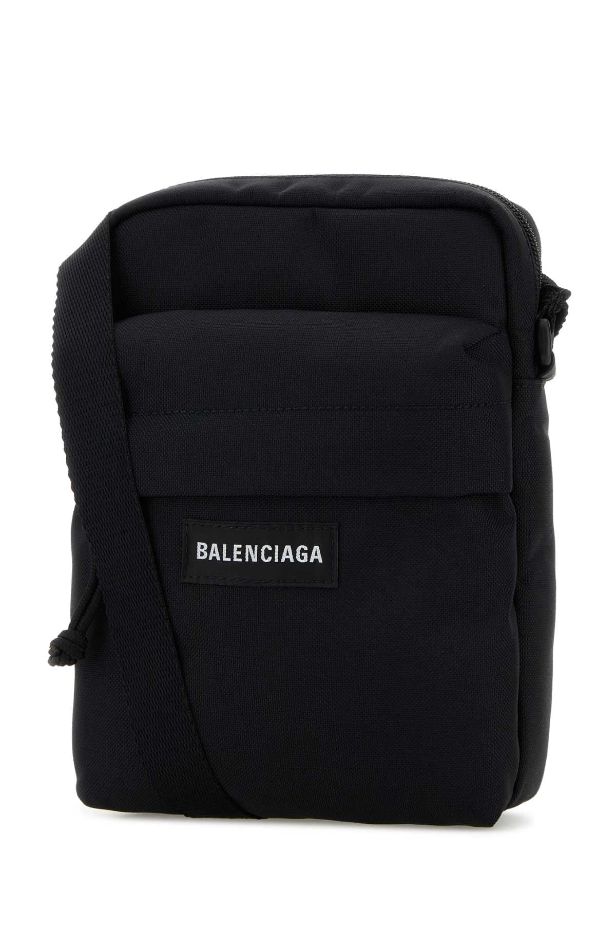 Balenciaga Men Black Canvas Explorer Crossbody Bag BALENCIAGA