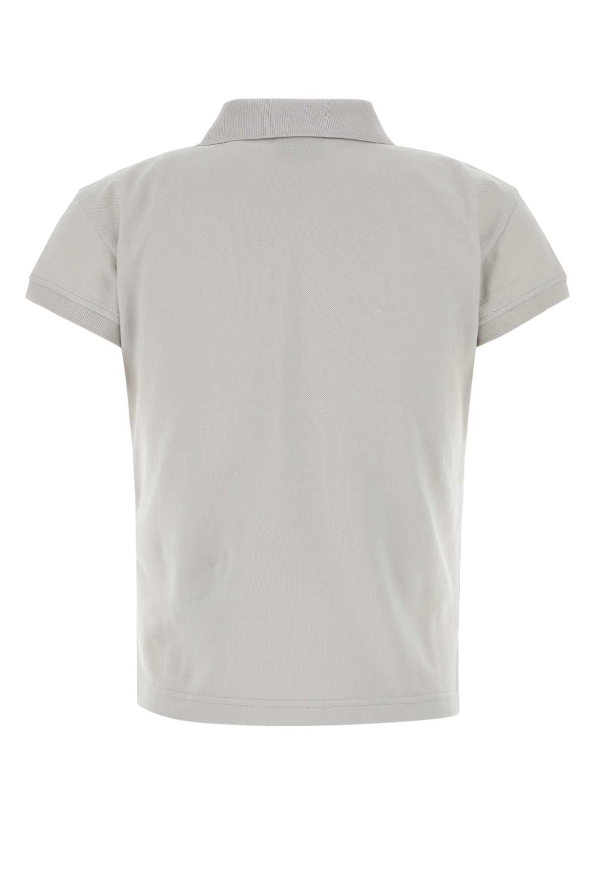 Balenciaga Women Light Grey Piquet Polo Shirt BALENCIAGA