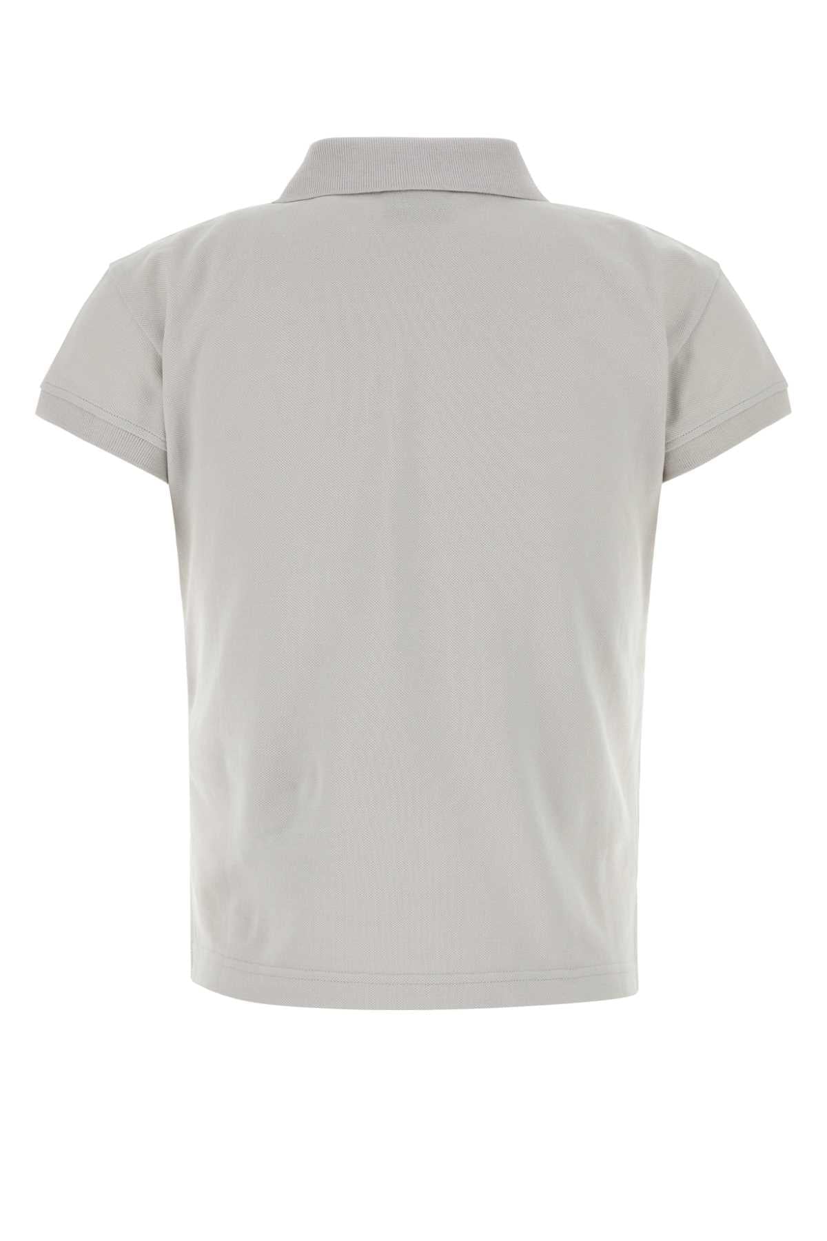 Balenciaga Women Light Grey Piquet Polo Shirt BALENCIAGA