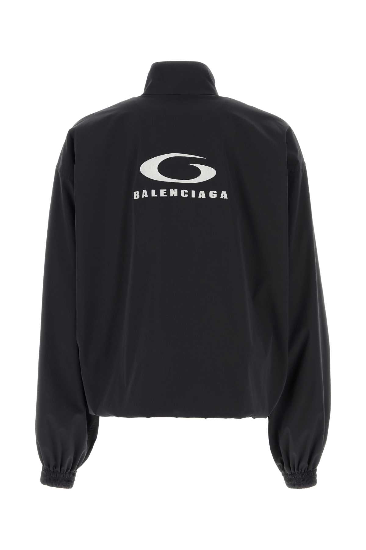 Balenciaga Men Black Stretch Polyester Oversize Jacket BALENCIAGA
