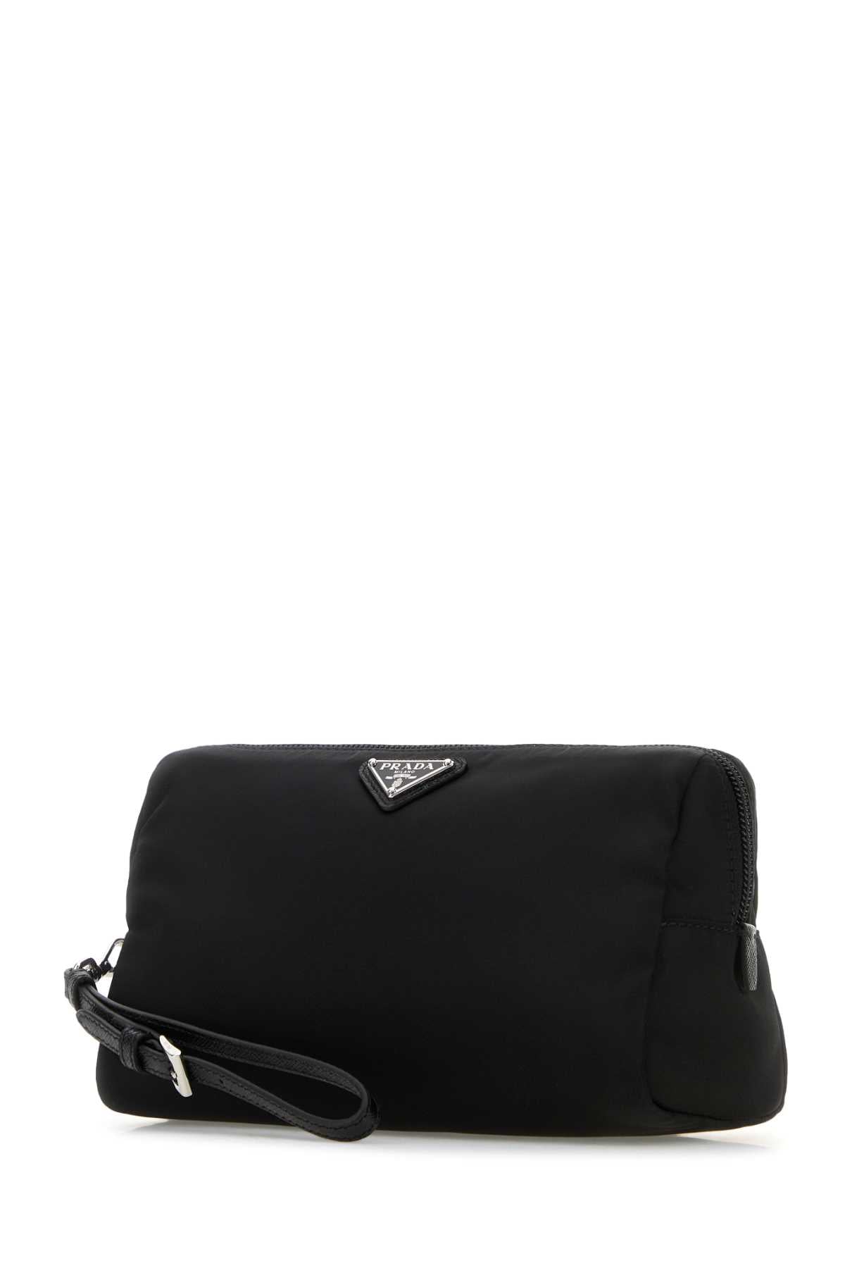 Prada Women Black Canvas Beauty Case PRADA
