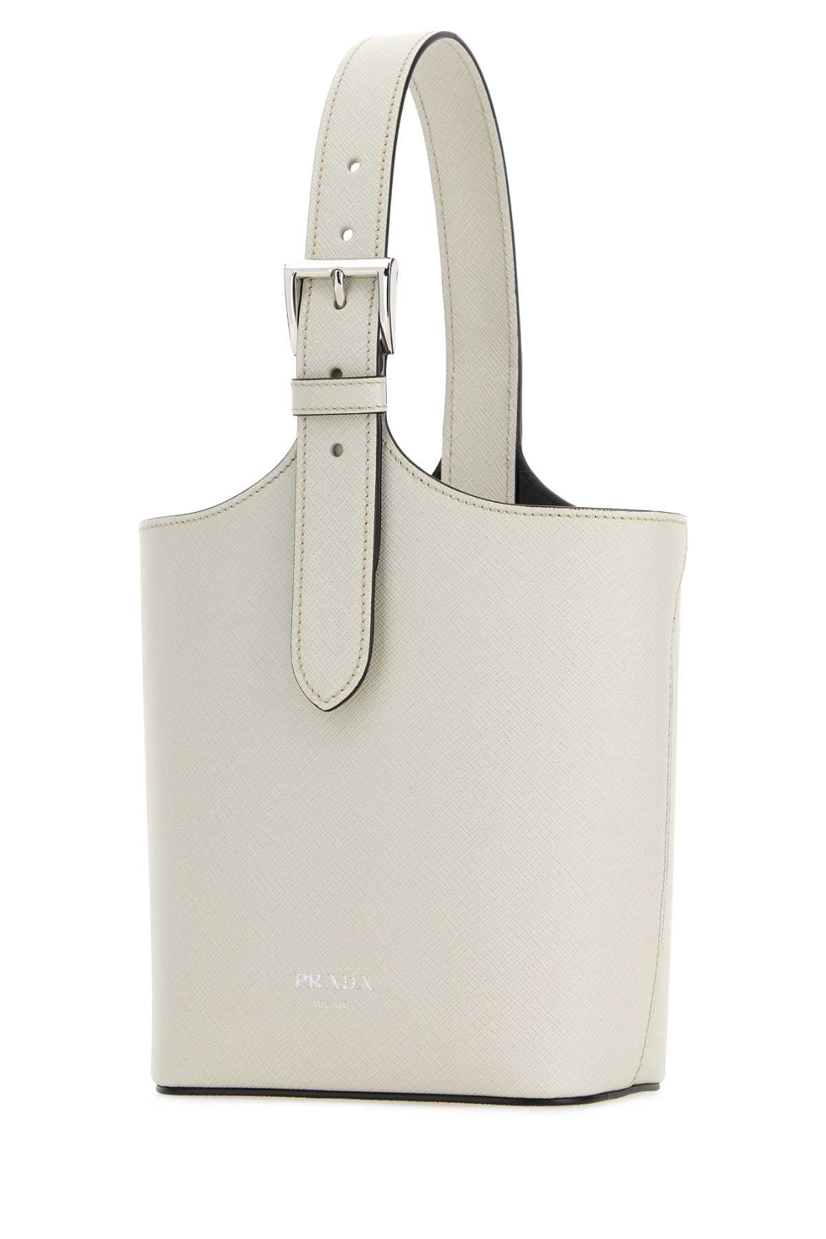 Prada Women White Leather Shoulder Bag