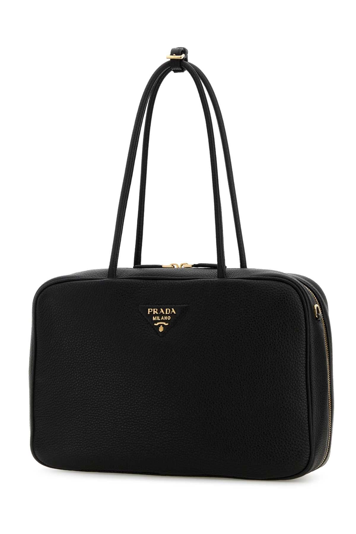 Prada Women Black Leather Shoulder Bag PRADA