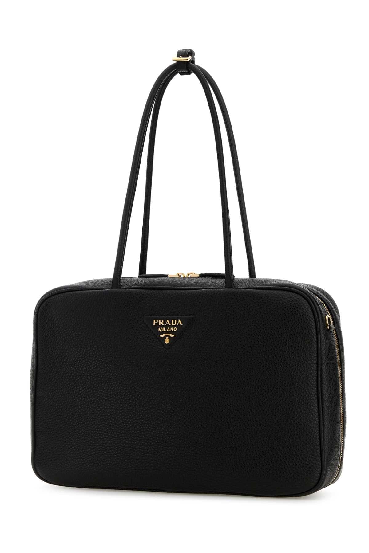 Prada Women Black Leather Shoulder Bag PRADA