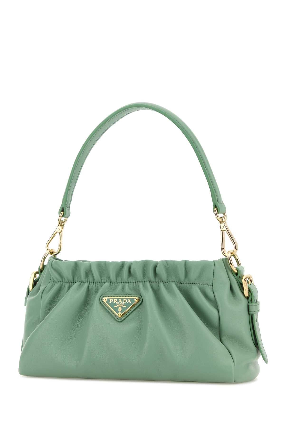 Prada Women Mint Green Nappa Leather Handbag PRADA