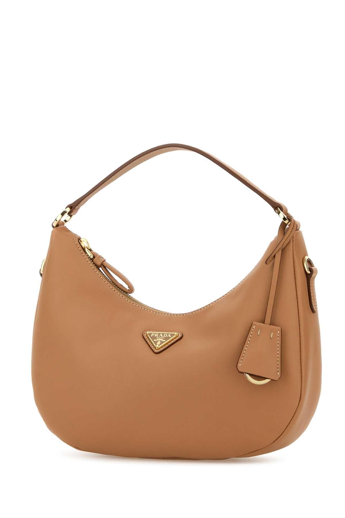 Prada Women Camel Leather Handbag PRADA