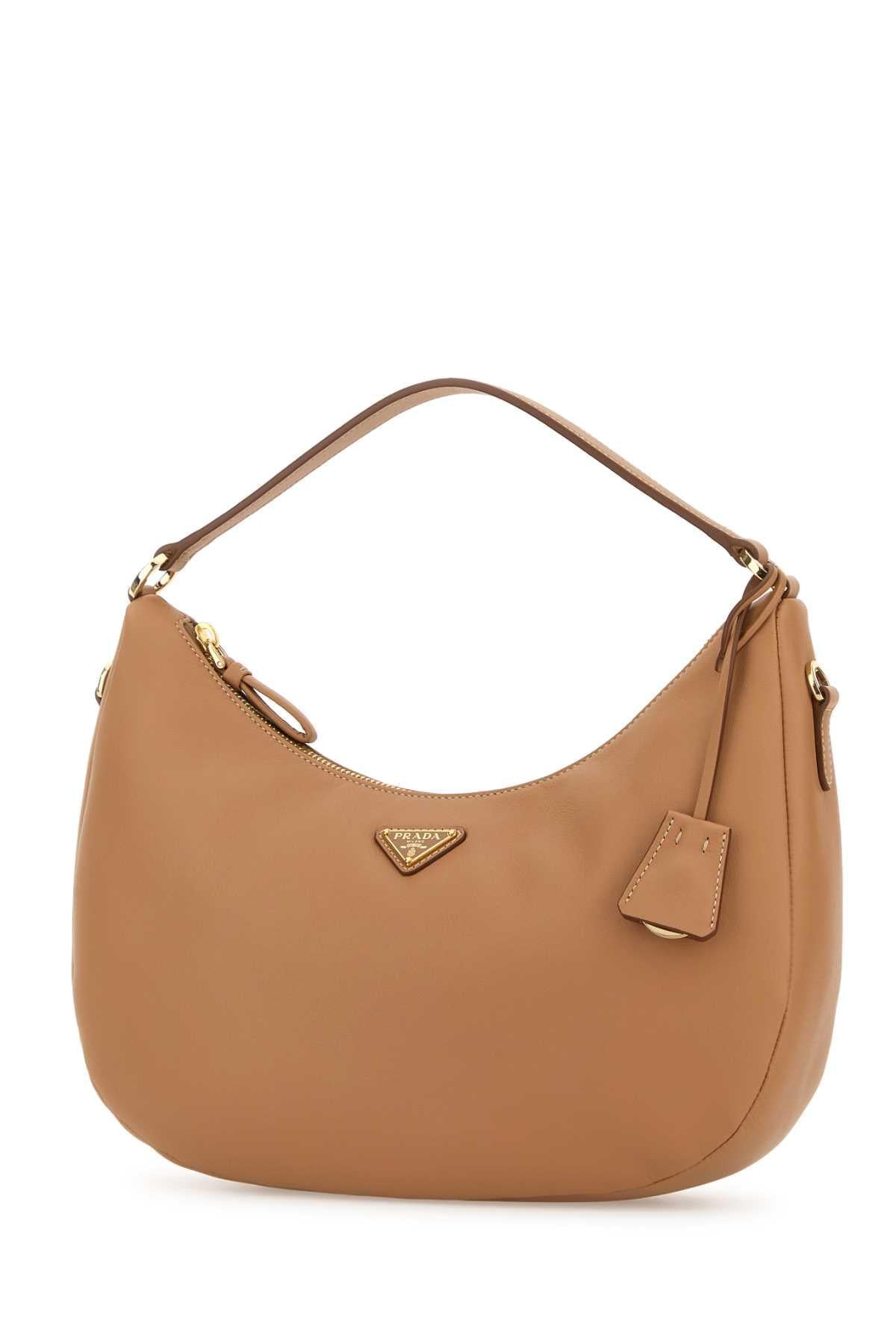 Prada Women Camel Leather Handbag PRADA