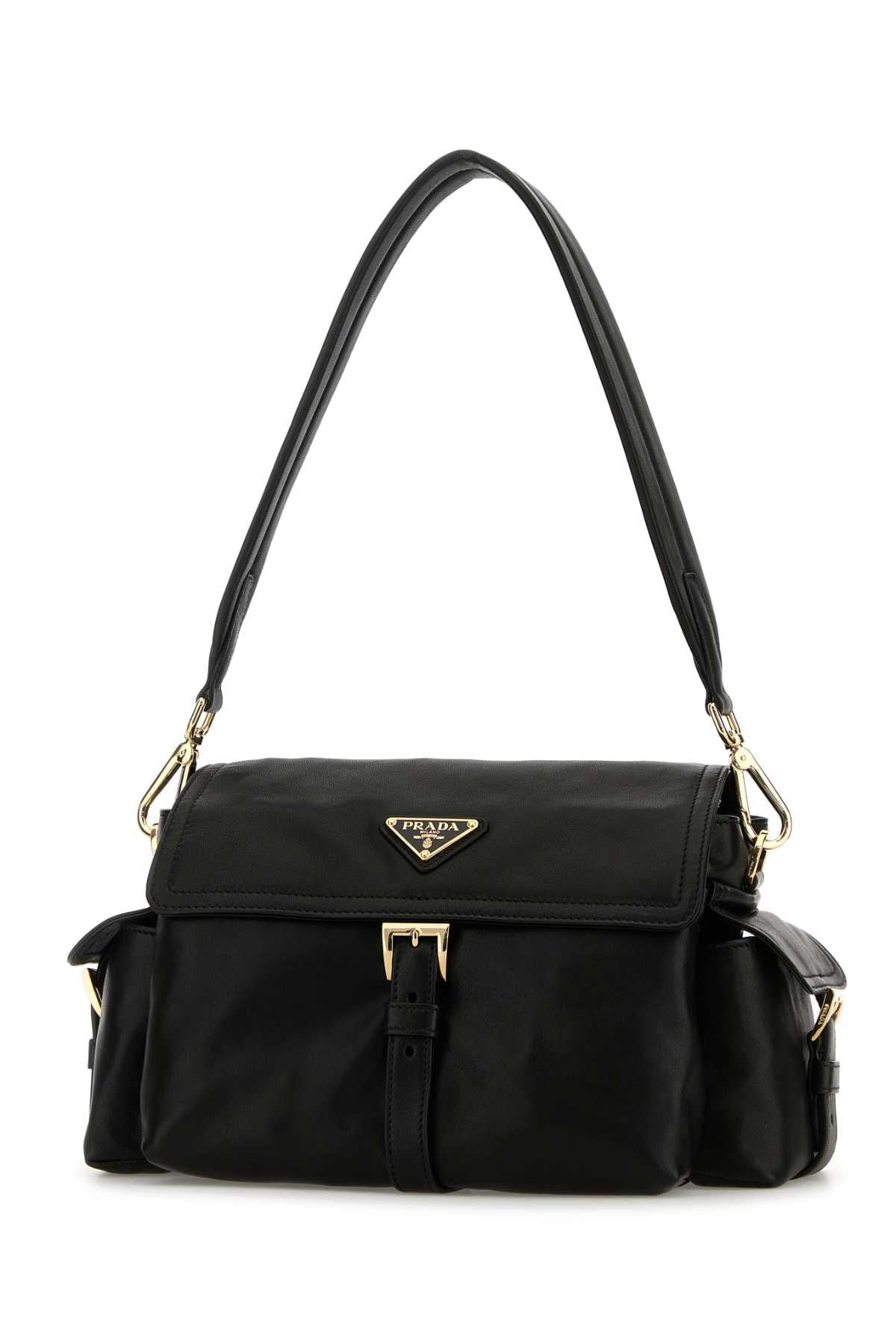 Prada Women Black Nappa Leather Prada Explore Shoulder Bag PRADA