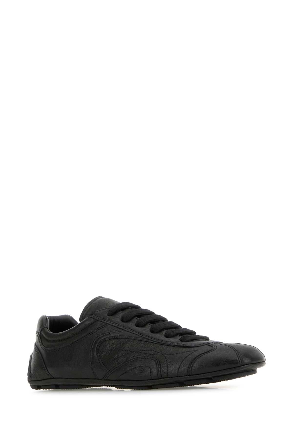 Prada Women Black Nappa Leather Montecarlo Re-Edition 2005 Sneakers PRADA