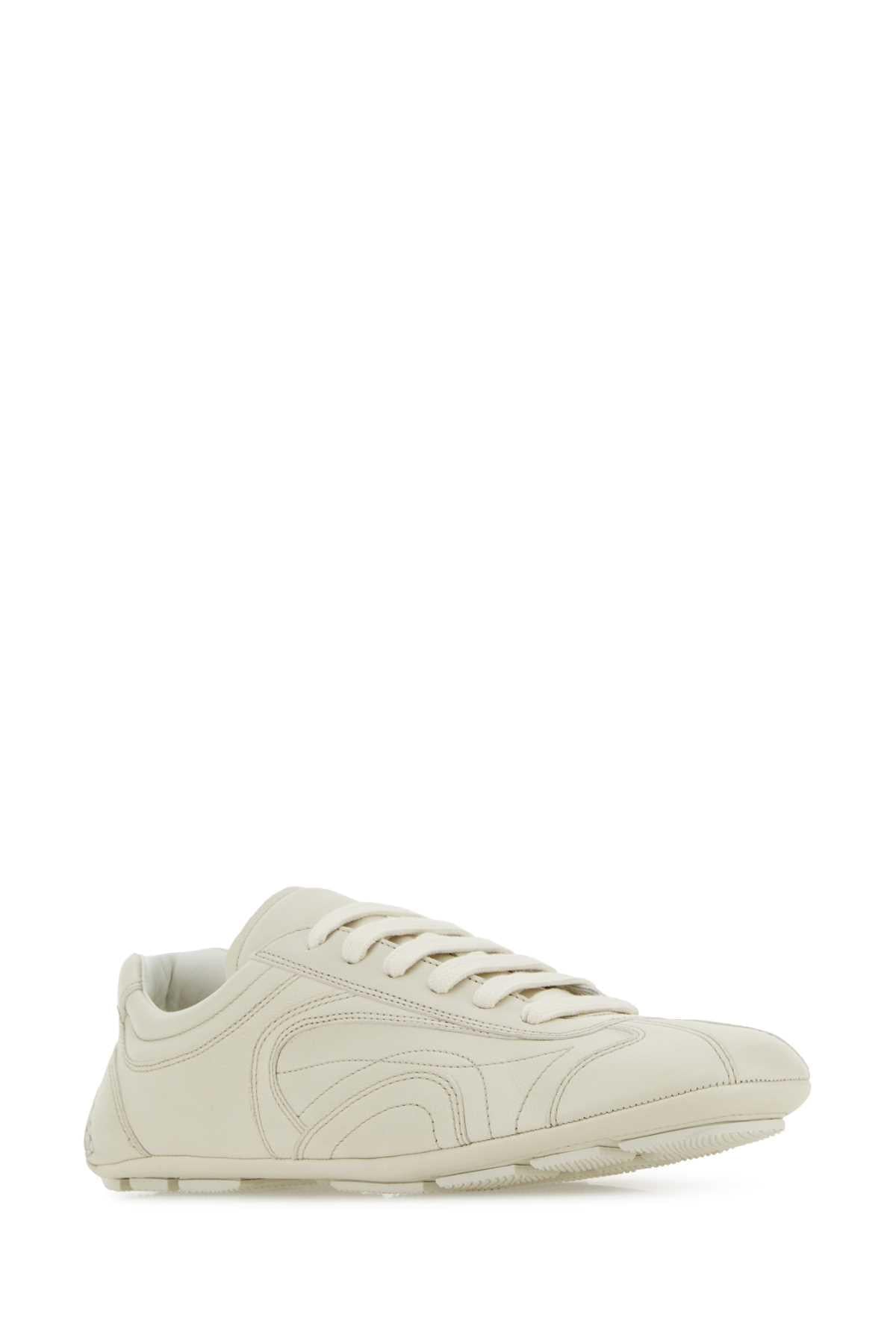 Prada Women Ivory Nappa Leather Montecarlo Re-Edition 2005 Sneakers PRADA
