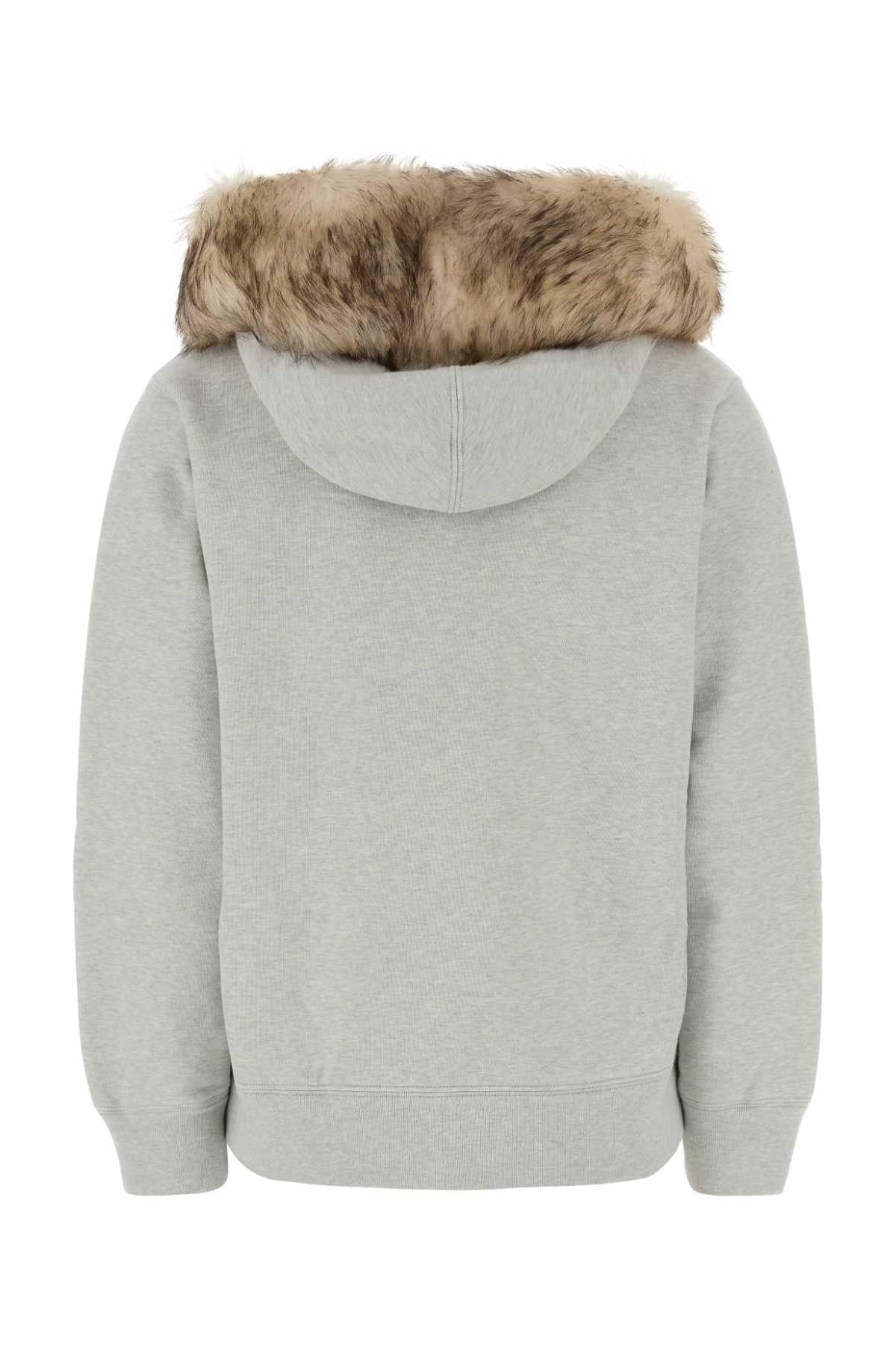 Prada Women Light Grey Cotton Sweatshirt PRADA