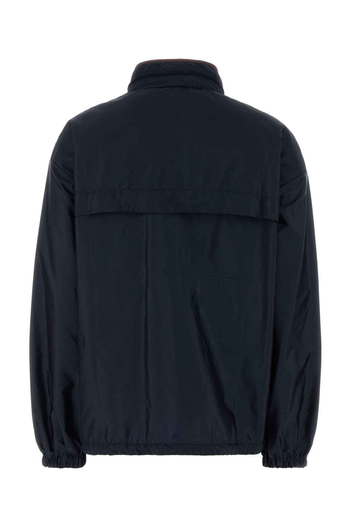 Prada Women Navy Blue Re-Nylon Windbreaker PRADA