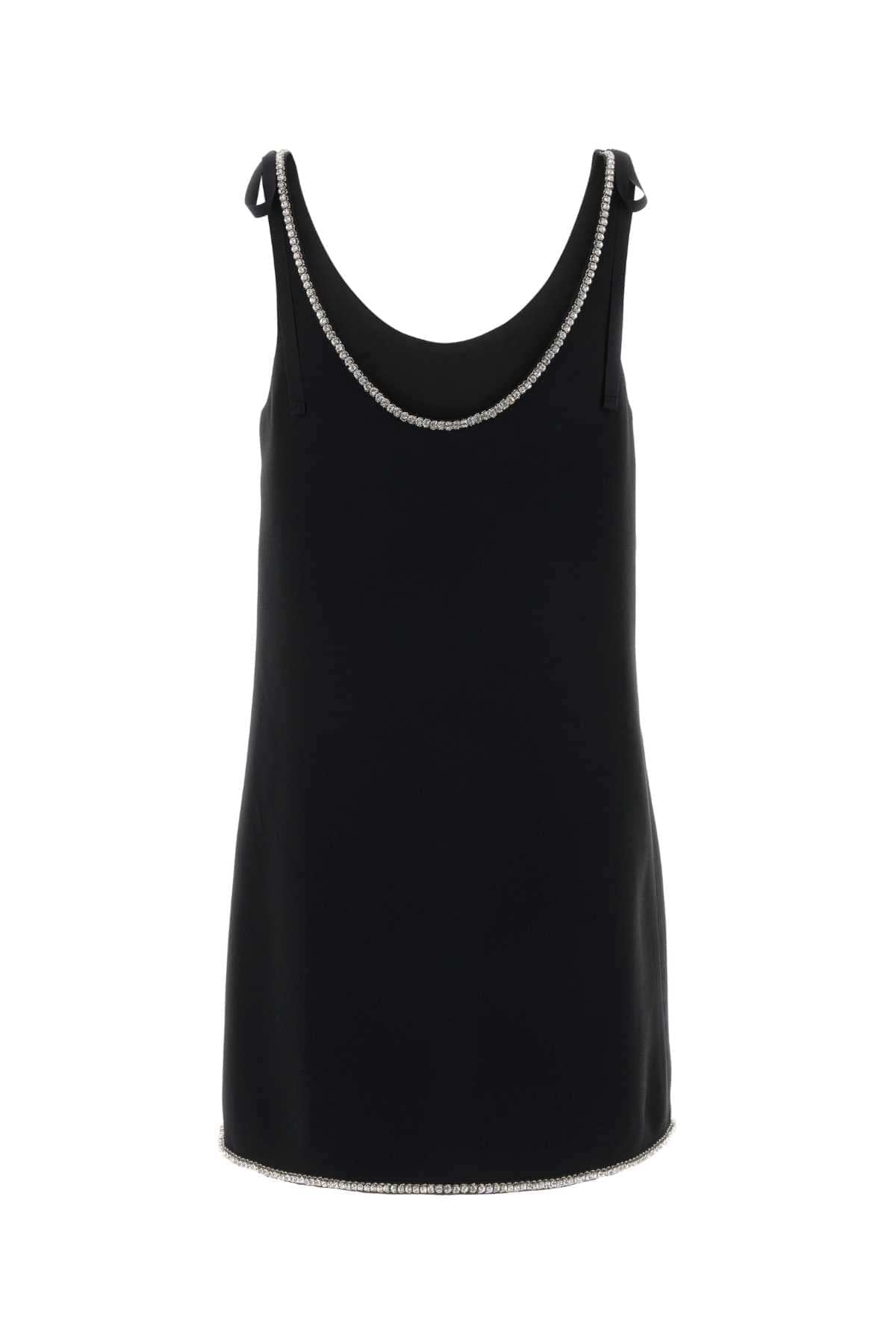 Prada Women Black Sable Mini Dress PRADA