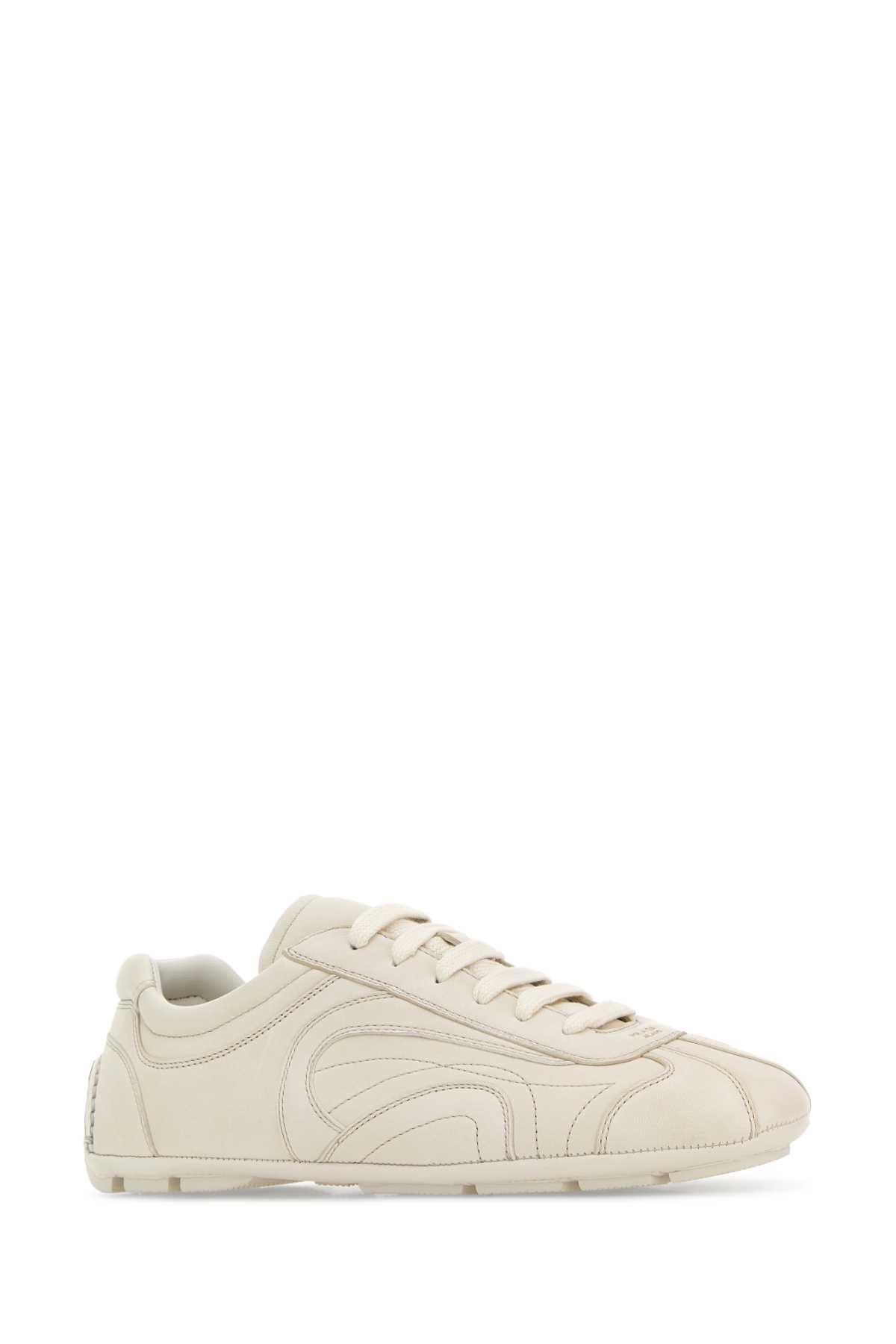 Prada Men Ivory Nappa Leather Montecarlo Re-Edition 2005 Sneakers PRADA