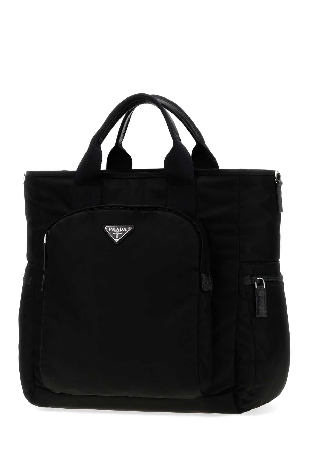 Prada Men Black Fabric Shopping Bag PRADA
