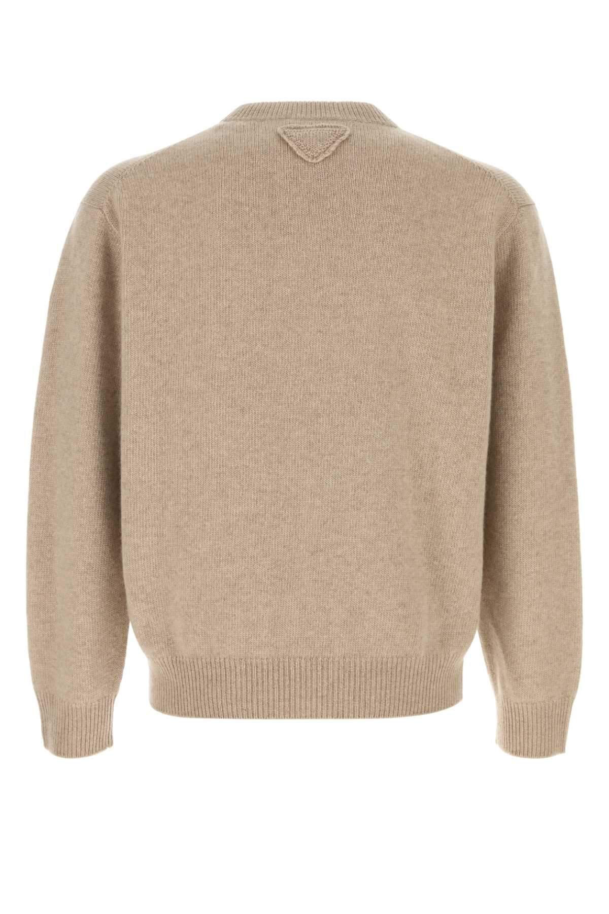 Prada Men Sand Cashmere Sweater PRADA