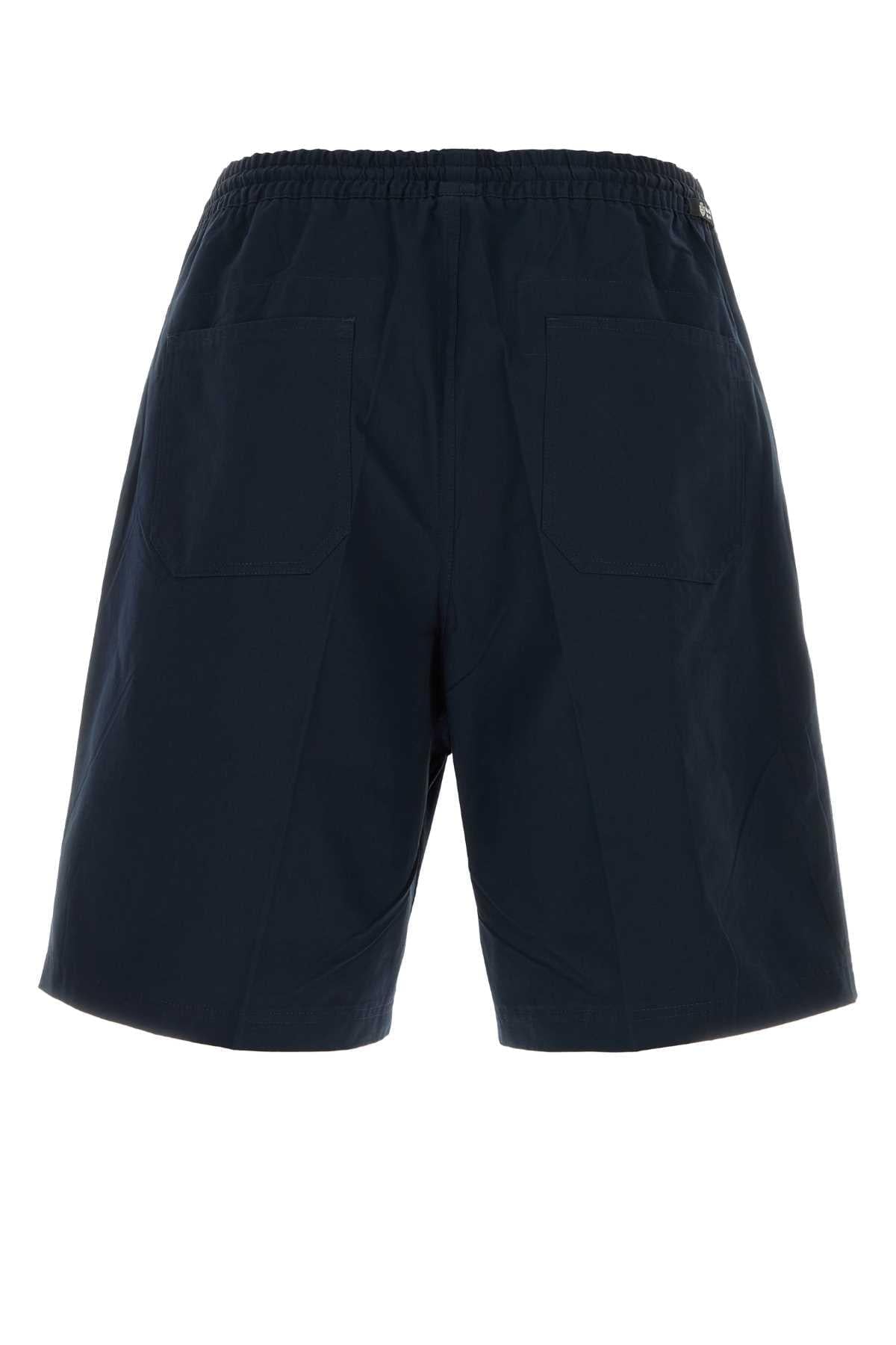 Prada Men Dark Blue Poplin Bermuda Shorts PRADA