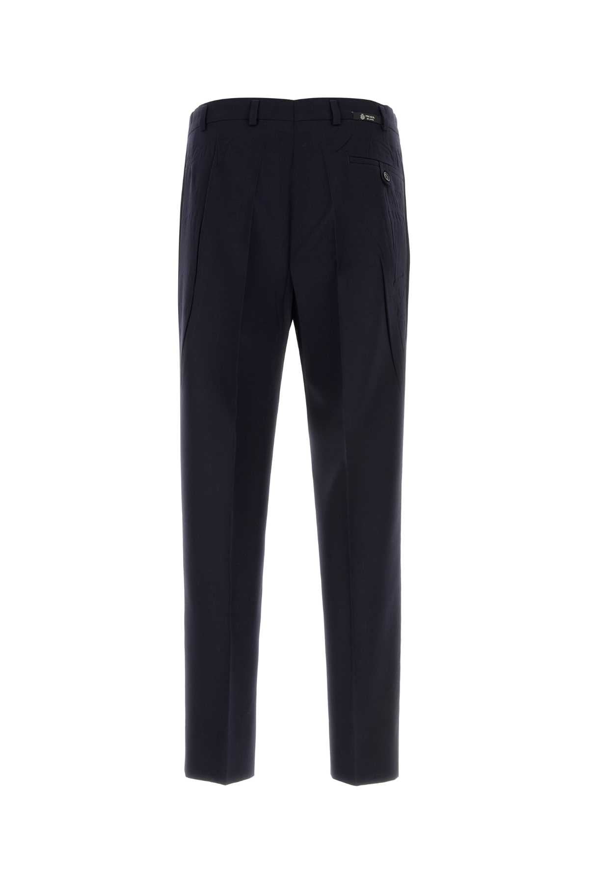 Prada Men Midnight Blue Wool Pant PRADA