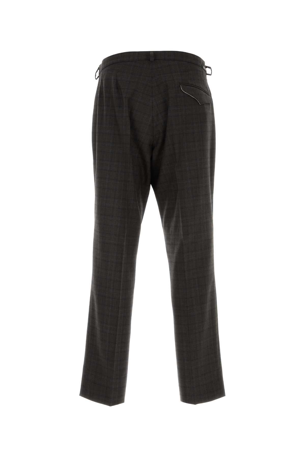 Prada Men Embroidered Glencheck Pant PRADA
