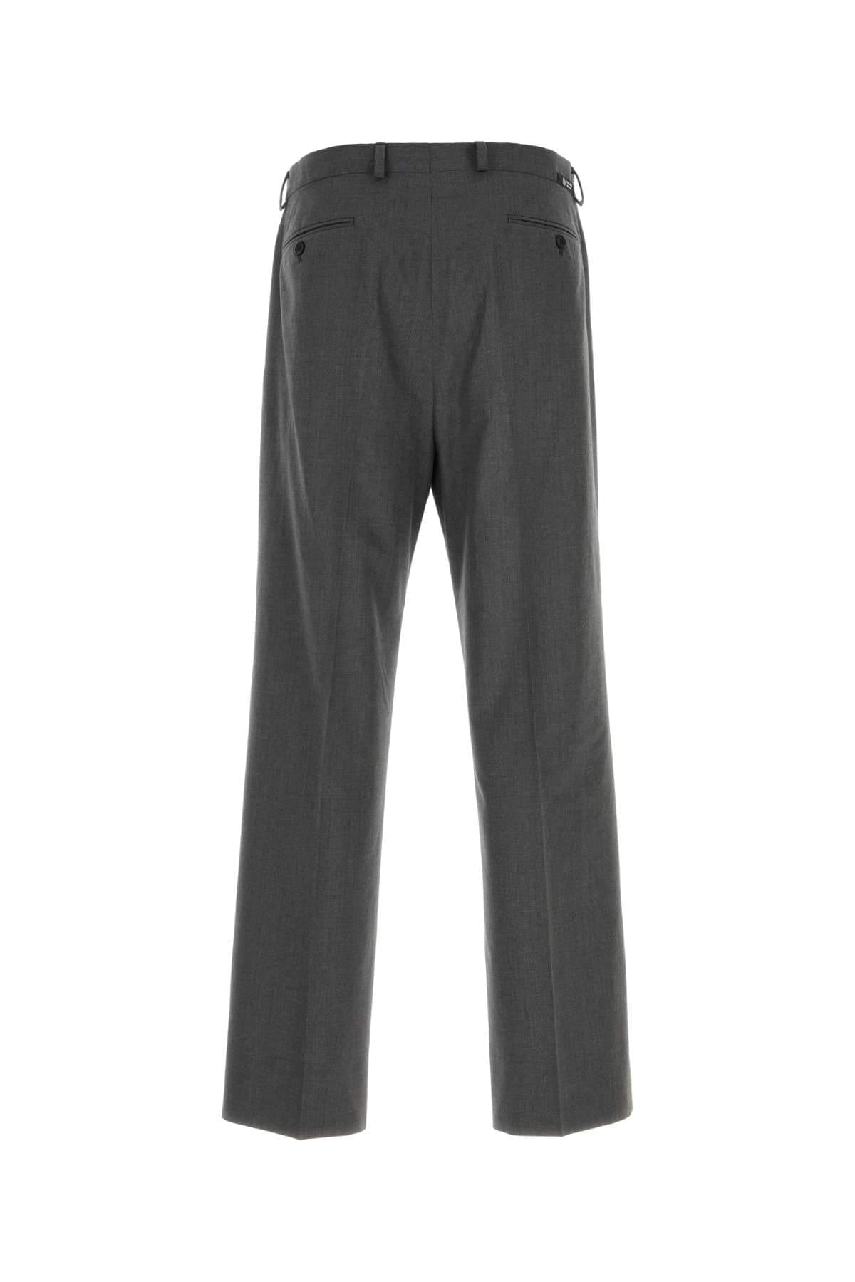 Prada Men Charcoal Wool Blend Pant PRADA