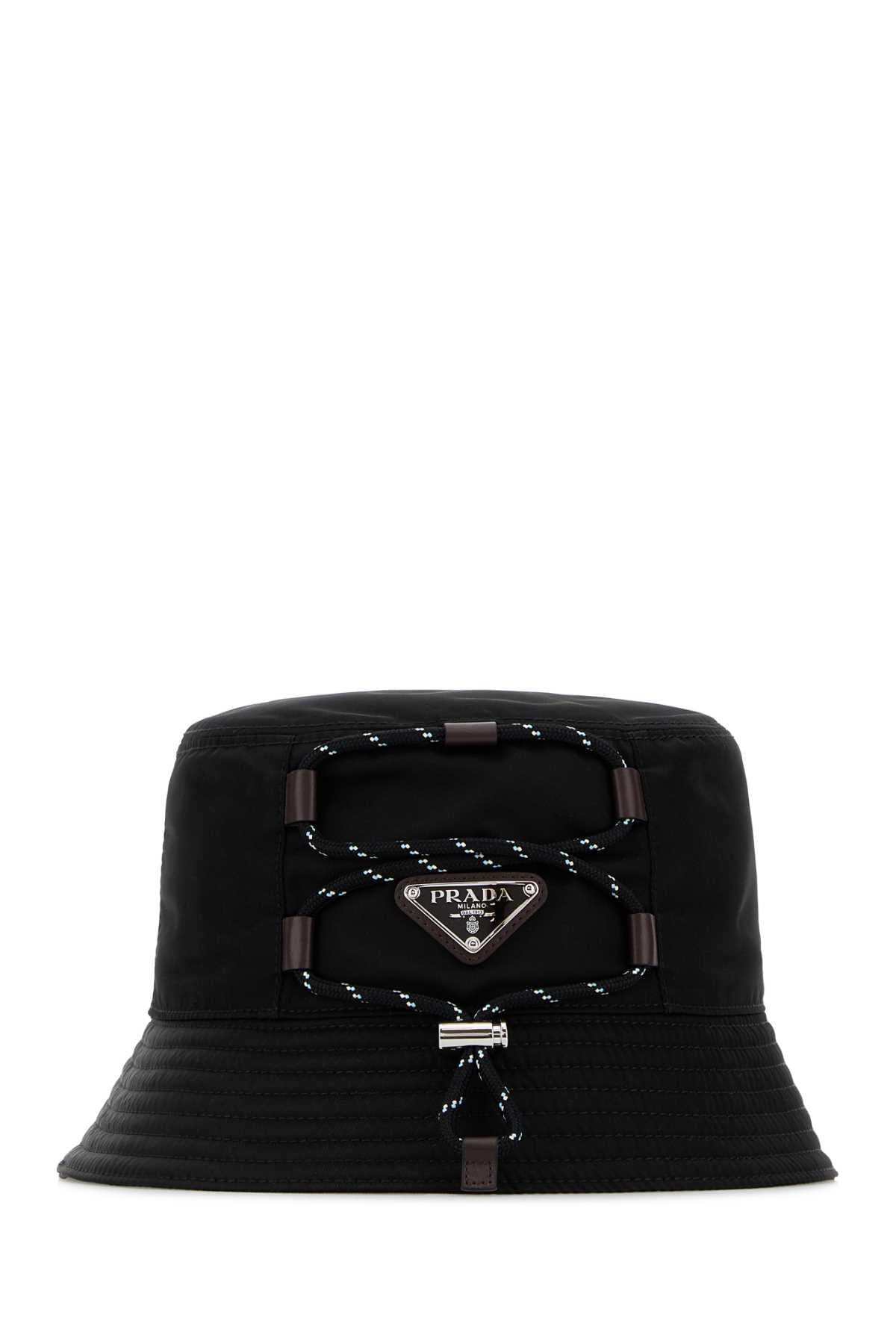 Prada Men Black Re-Nylon Bucket Hat PRADA