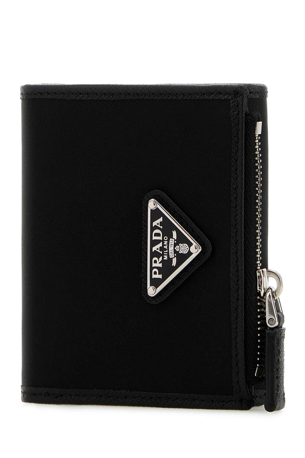 Prada Men Black Canvas Wallet