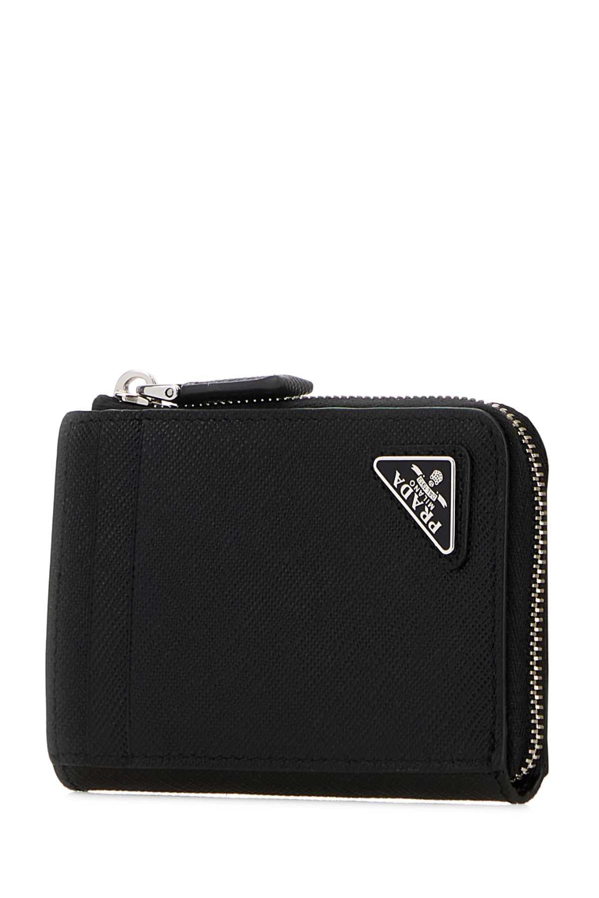 Prada Men Black Leather Card Holder PRADA
