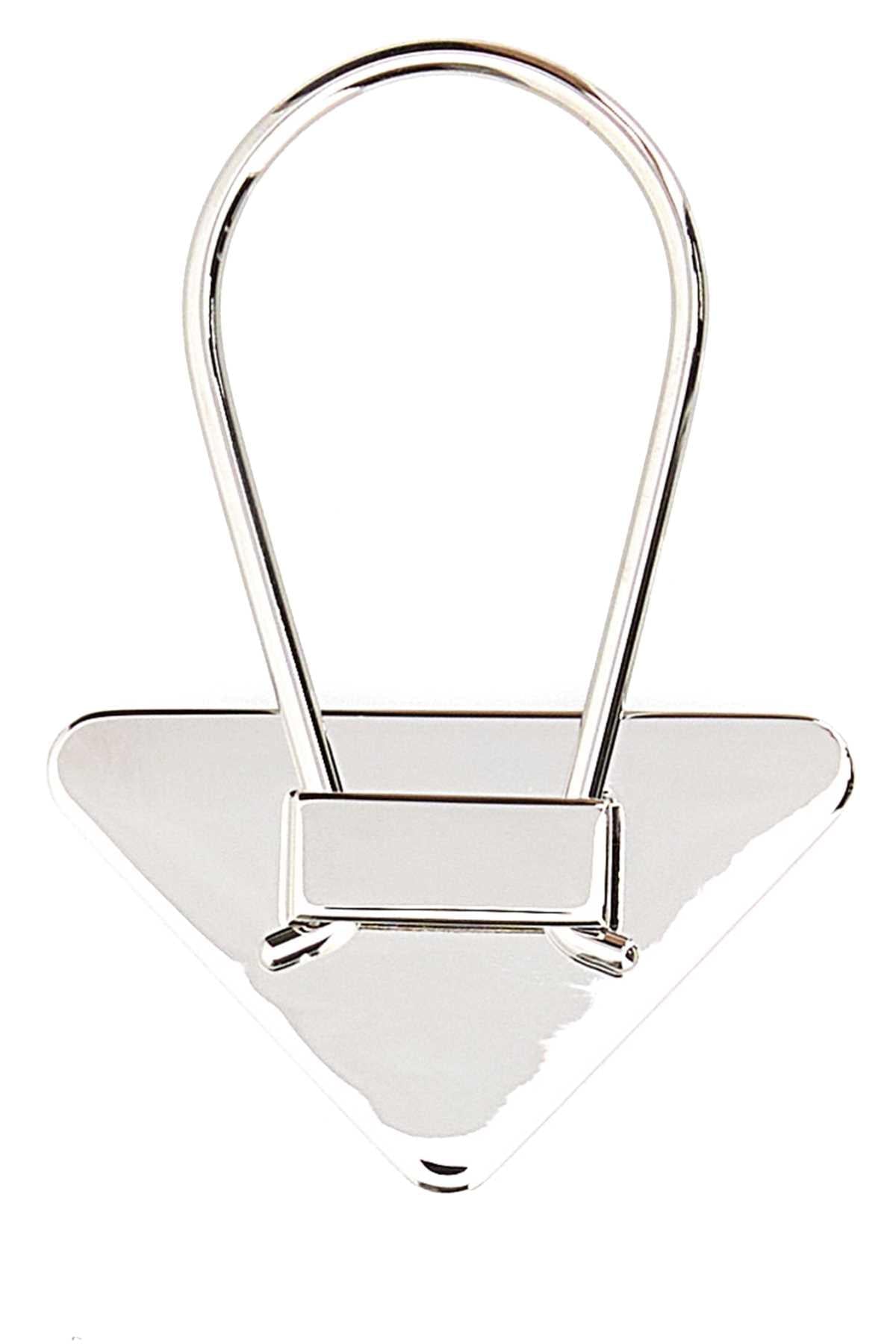 Prada Men Black Metal Key Ring PRADA