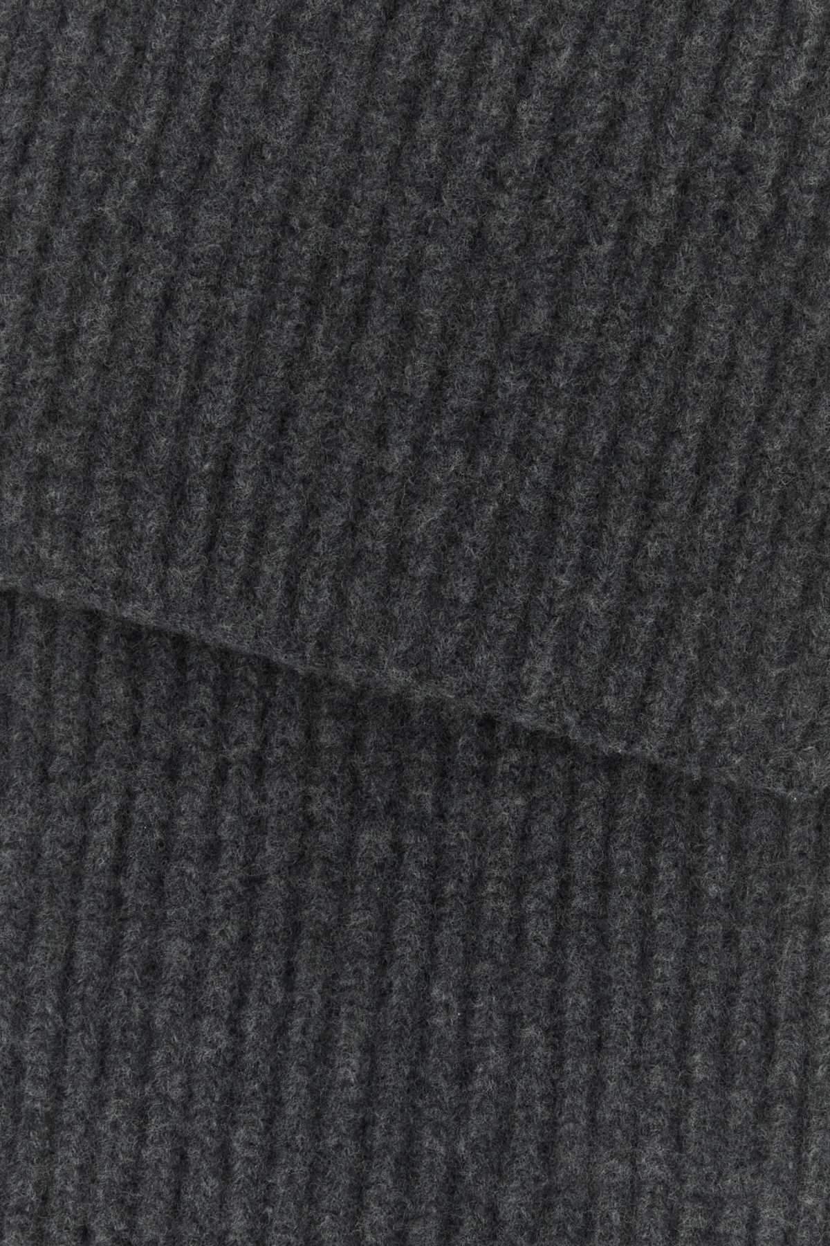Maison Margiela Men Grey Wool Scarf