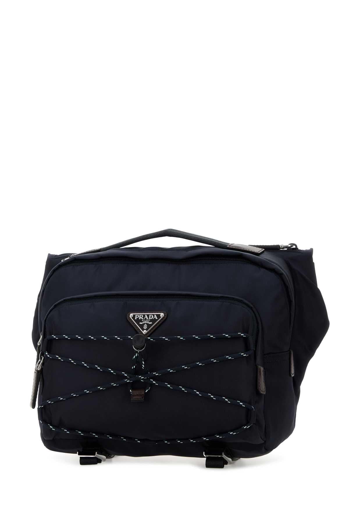 Prada Men Dark Blue Re-Nylon Prada Speedrock Belt Bag PRADA